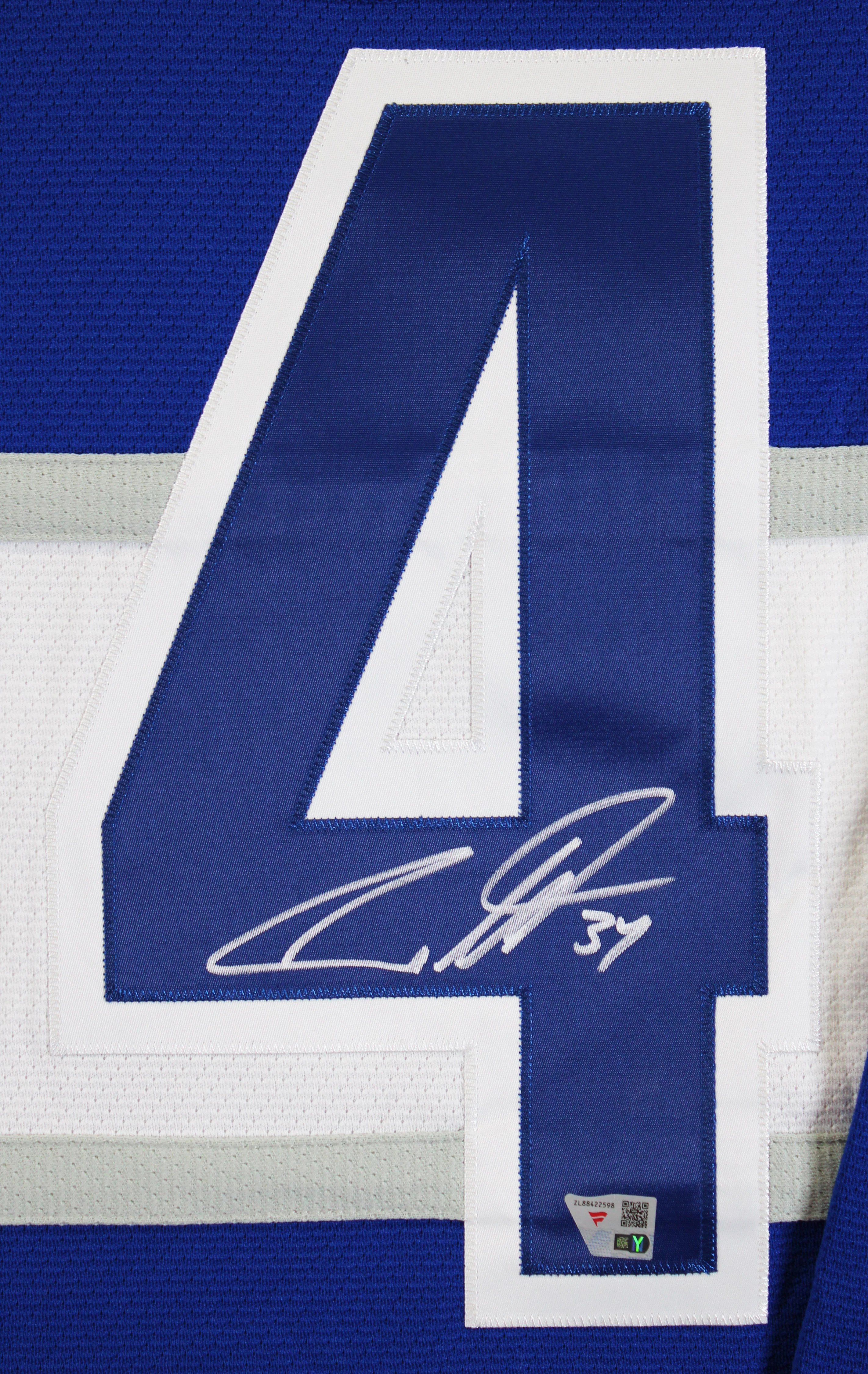 Maple Leafs Auston Matthews Signed Blue Vintage M&N Throwback Jersey Fanatics - Image 4