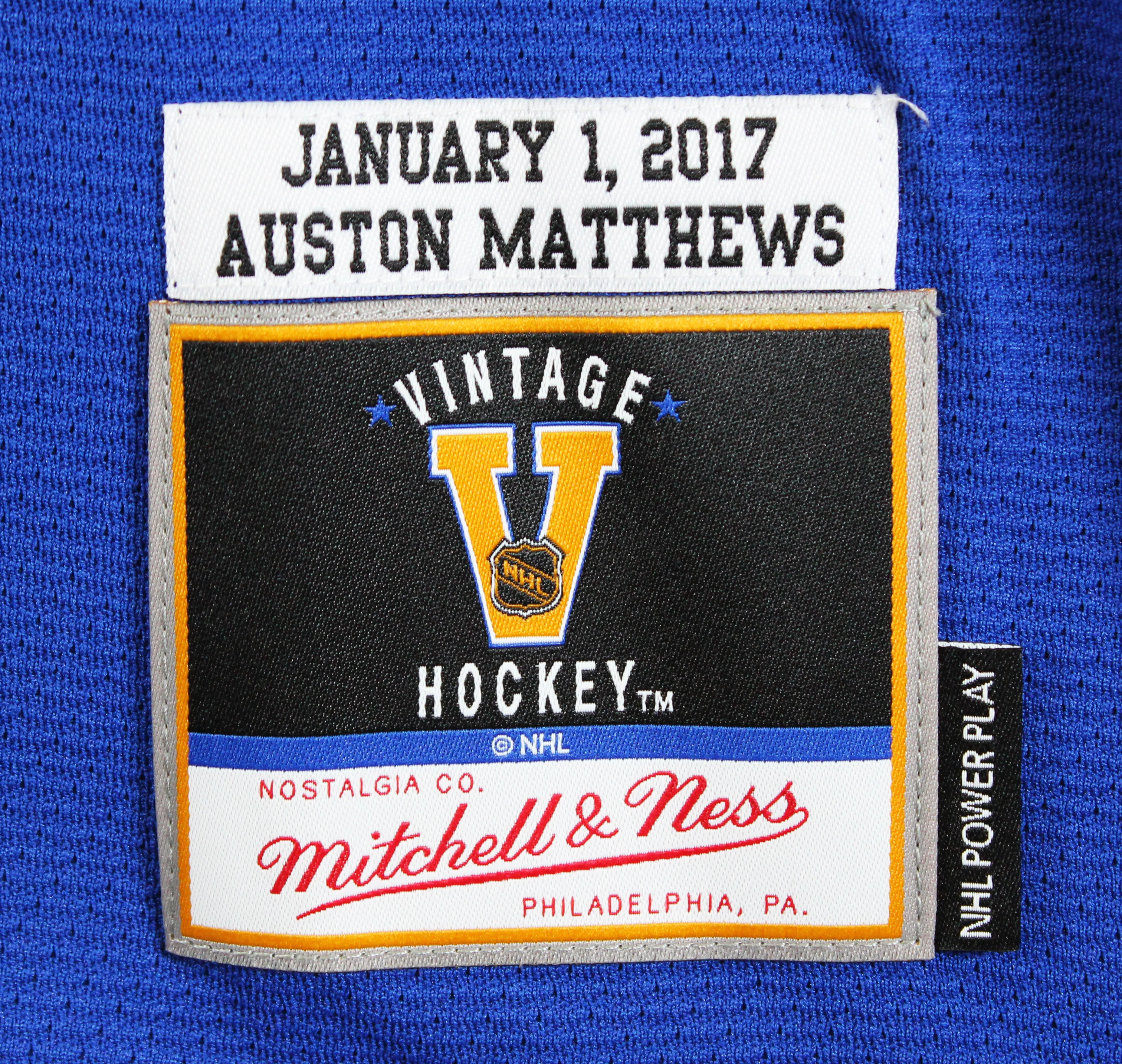 Maple Leafs Auston Matthews Signed Blue Vintage M&N Throwback Jersey Fanatics - Image 7