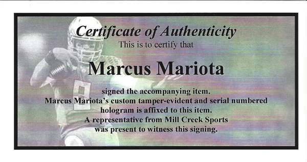 Marcus Mariota Autographed 16x20 Photo Oregon Ducks MM Holo Stock #98161 - Image 3