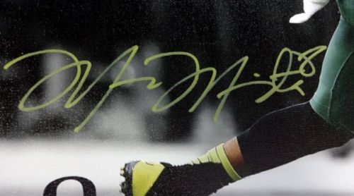 Marcus Mariota Autographed Framed 20x24 Canvas Photo Oregon Ducks "Heisman '14" #/8 MM Holo Stock #91863 - Image 2
