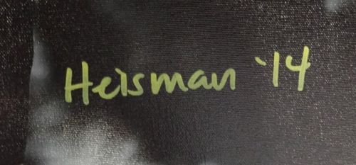 Marcus Mariota Autographed Framed 20x24 Canvas Photo Oregon Ducks "Heisman '14" #/8 MM Holo Stock #91863 - Image 3