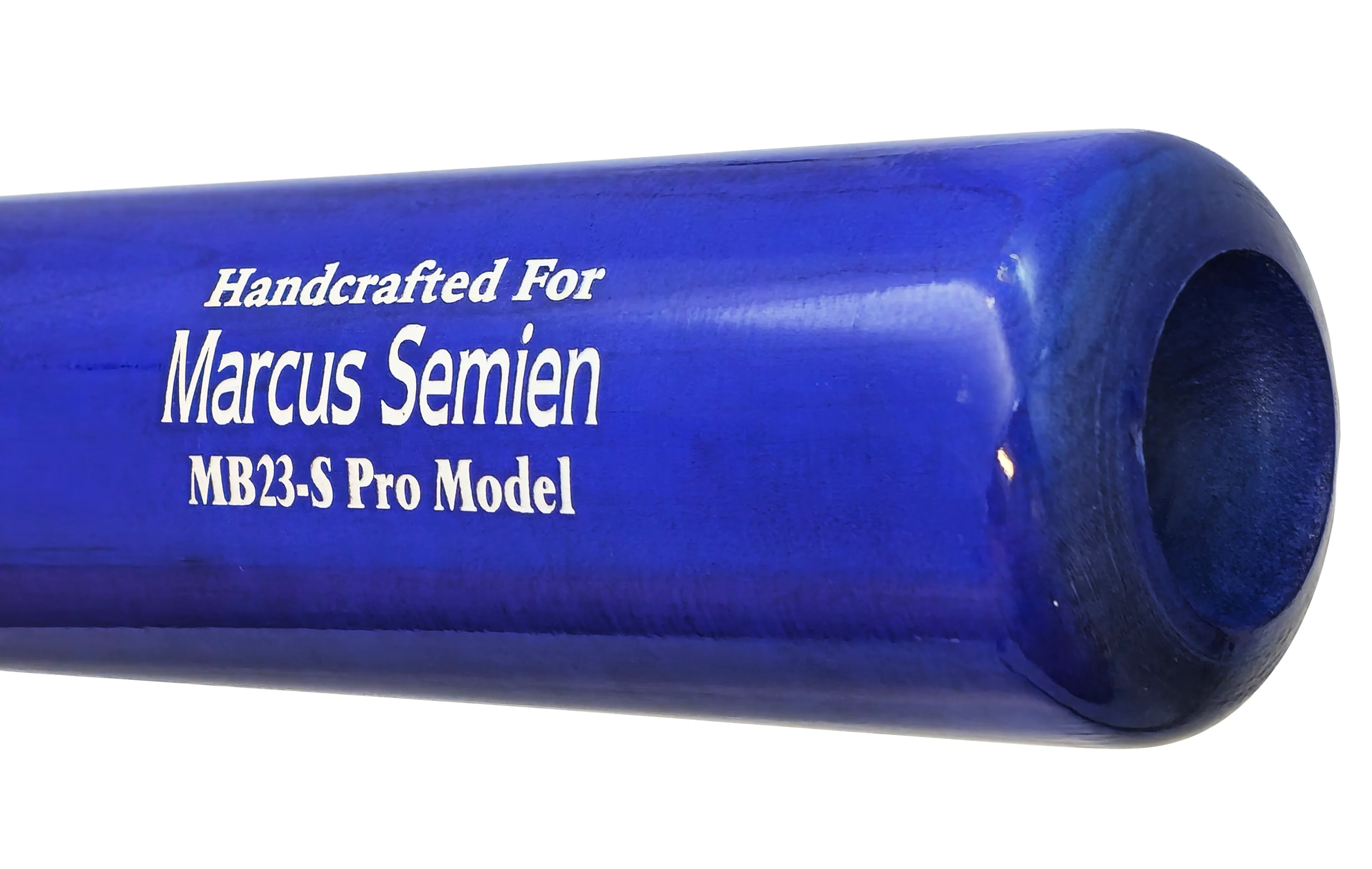 Marcus Semien Autographed Blue/White Marucci Player Model Bat Texas Rangers "23 WS Champs" Beckett BAS Witness Stock #221357 - Image 5