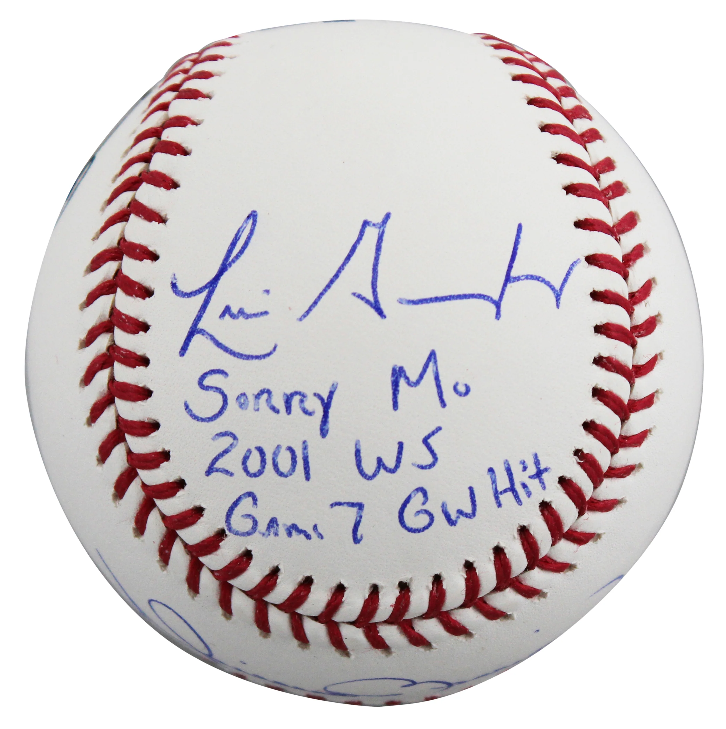 Mariano Rivera & Luis Gonzalez "Sorry Mo" Signed Baseball W/ Case BAS Witnessed - Image 6