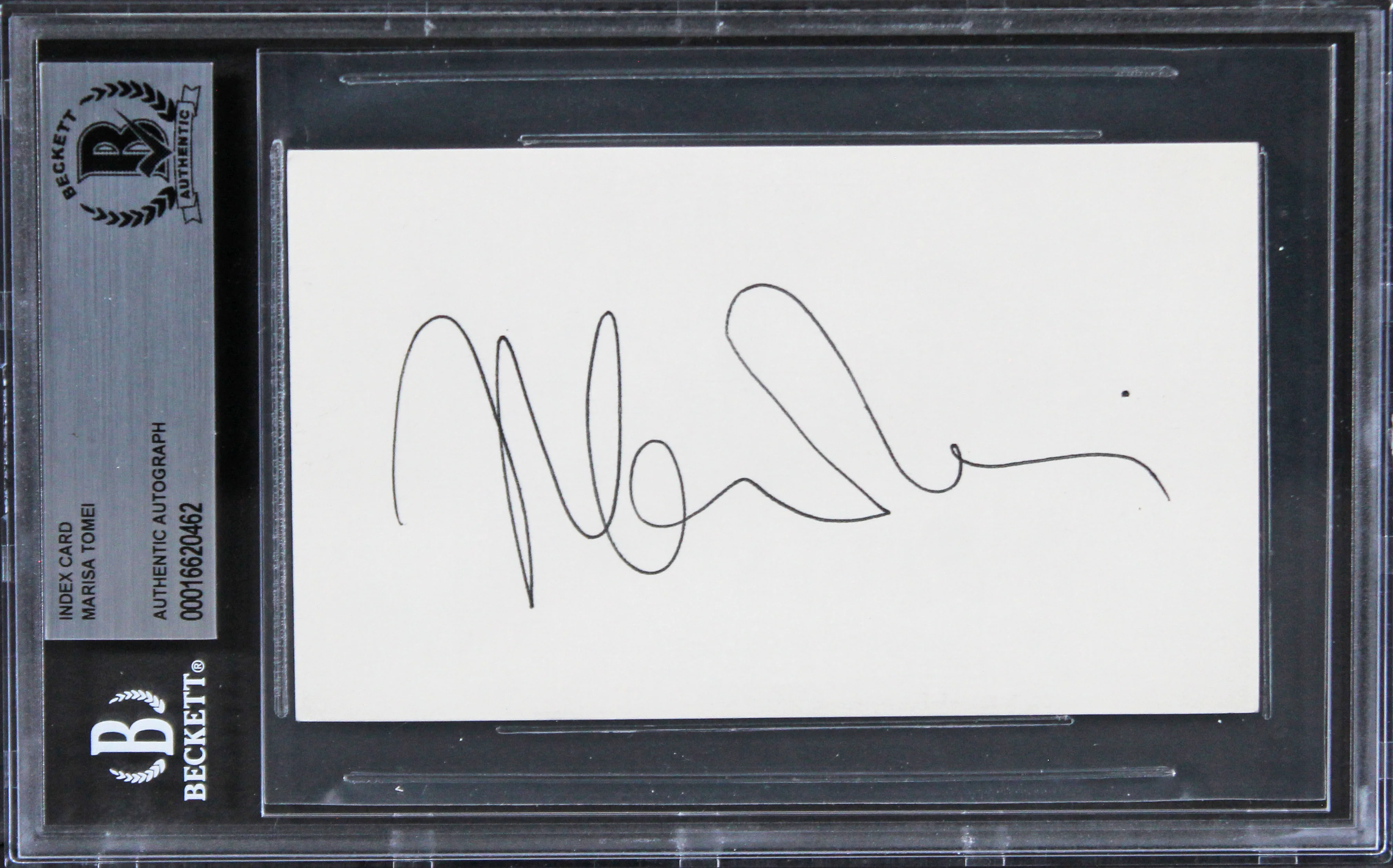 Marisa Tomei My Cousin Vinny Authentic Signed 3x5 Index Card BAS Slabbed - Image 2