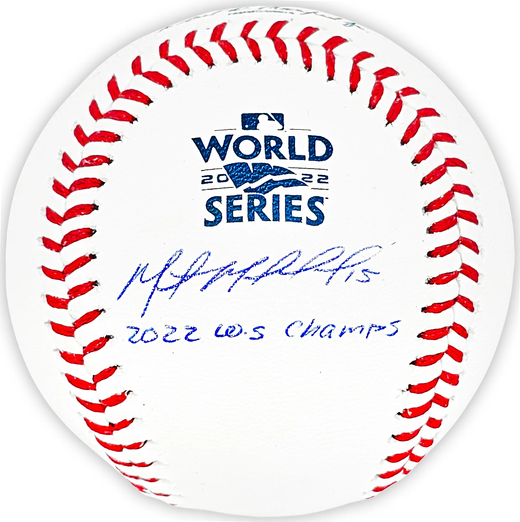 Martin Maldonado Autographed Official 2022 World Series MLB Baseball Houston Astros "2022 WS Champions" Beckett BAS Witness Stock #215405 - Image 2