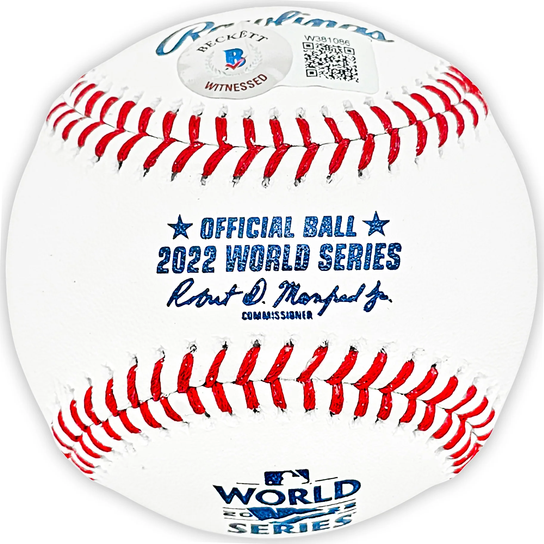 Martin Maldonado Autographed Official 2022 World Series MLB Baseball Houston Astros Beckett BAS Witness Stock #215404 - Image 3