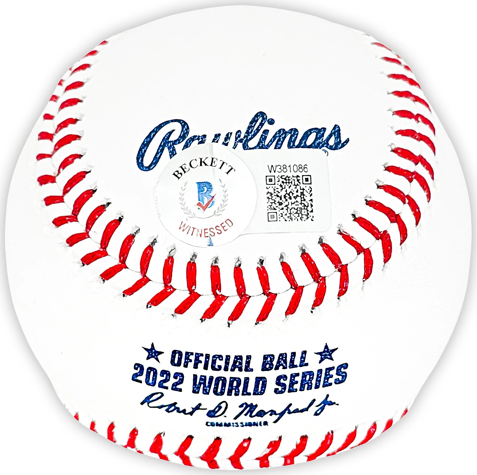 Martin Maldonado Autographed Official 2022 World Series MLB Baseball Houston Astros Beckett BAS Witness Stock #215404 - Image 4