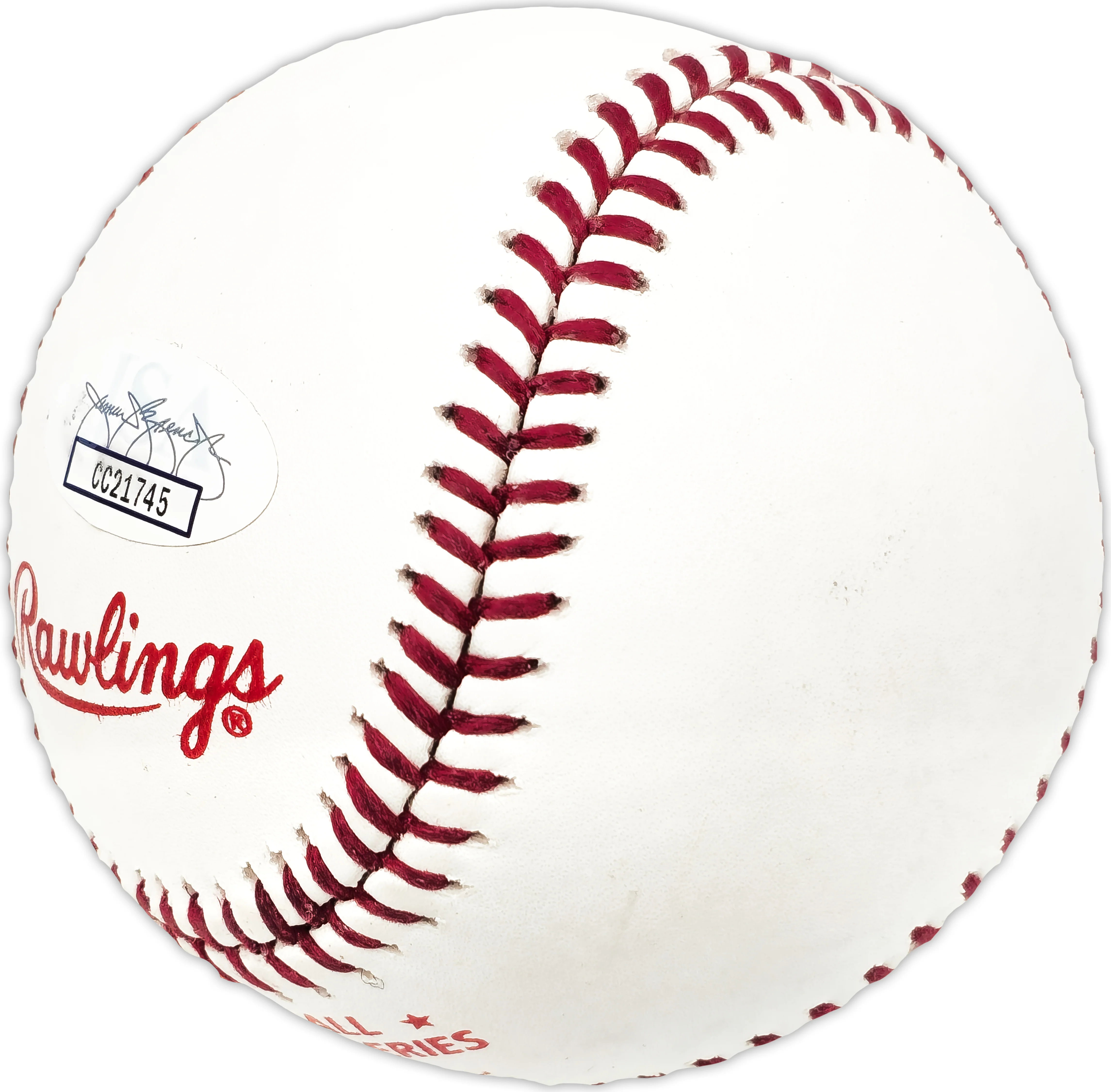 Marty Brennaman Autographed Official 1990 World Series Logo MLB Baseball Cincinnati Reds "WS Champs 1990" JSA #CC21745 - Image 4