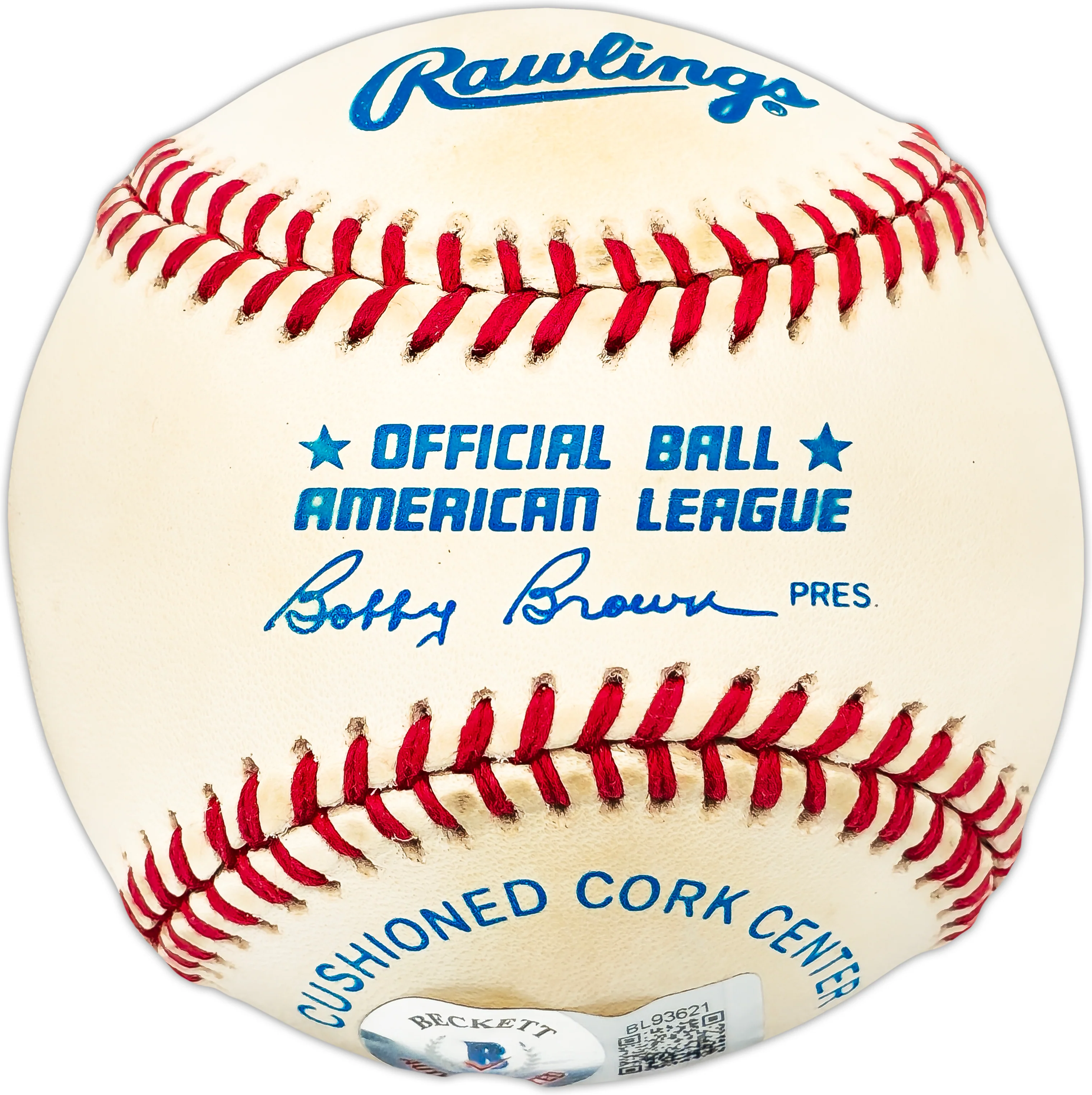 Marvin Lane Autographed Official AL Baseball Detroit Tigers Beckett BAS QR #BL93621 - Image 2