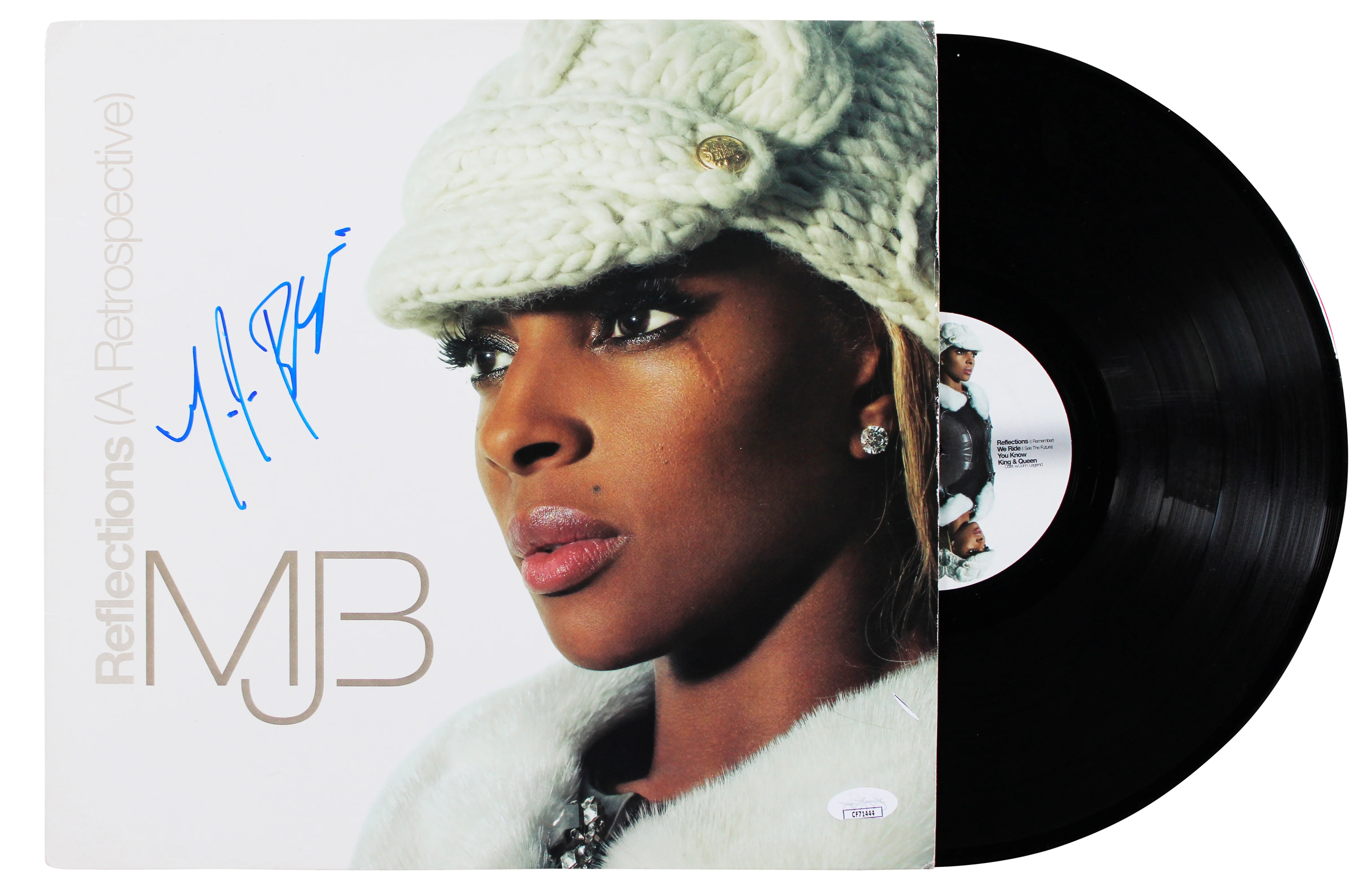 Mary J. Blige Authentic Signed Reflections Album Cover W/ Vinyl JSA #CF71444