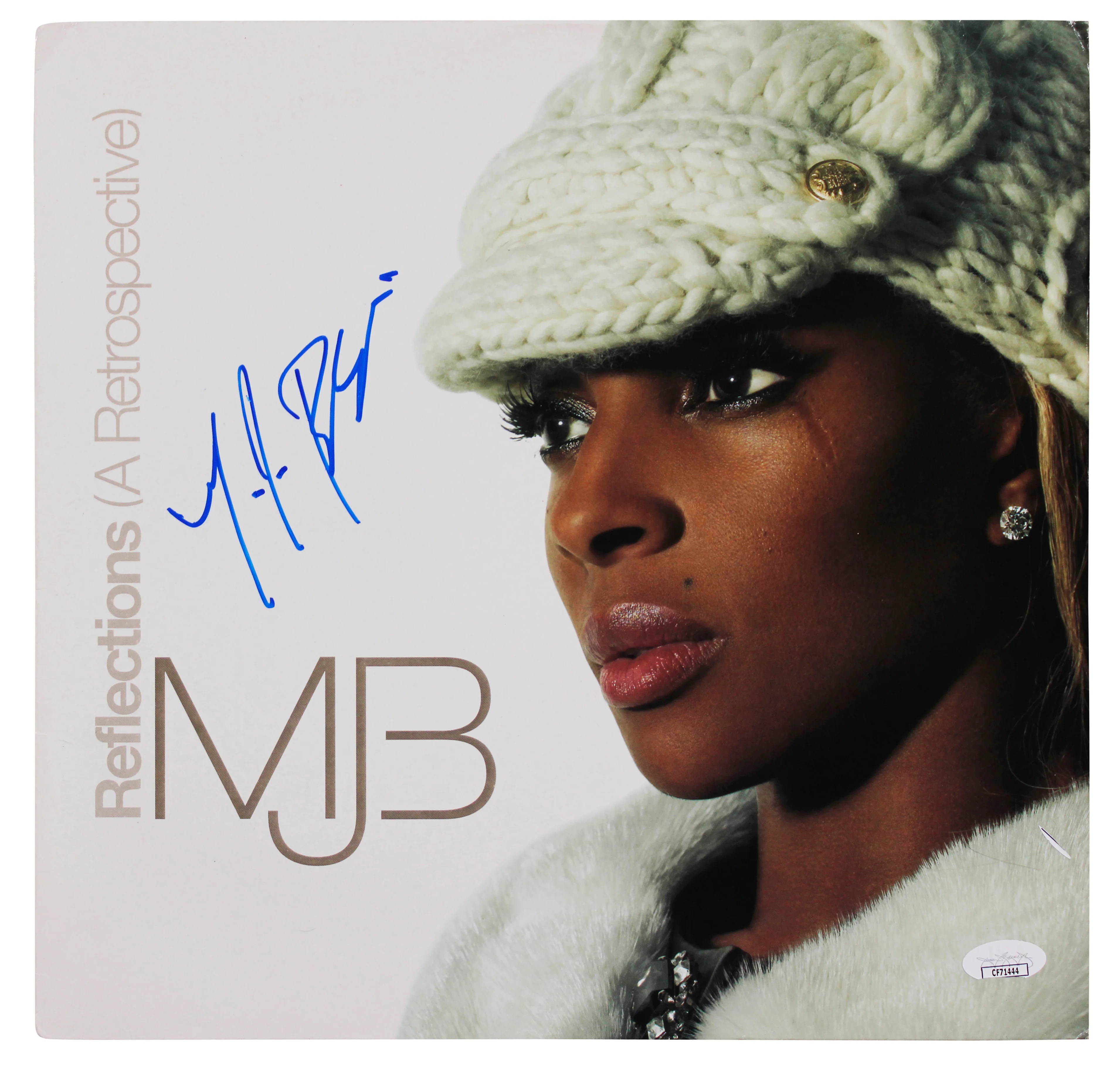 Mary J. Blige Authentic Signed Reflections Album Cover W/ Vinyl JSA #CF71444 - Image 3