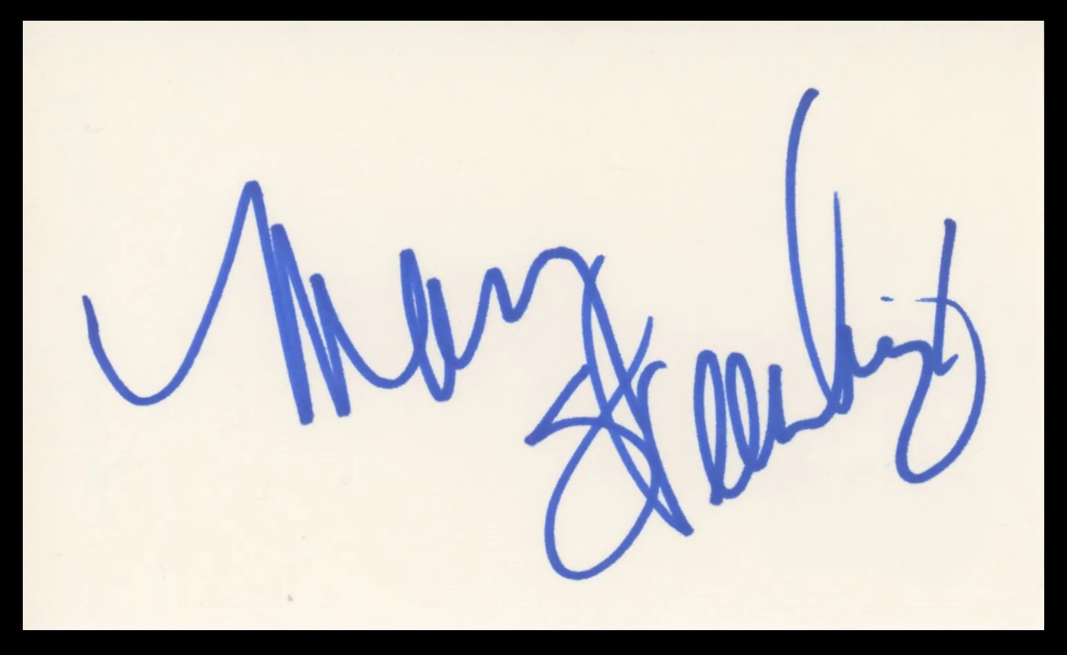 Mary Steenburgen Melvin and Howard Authentic Signed 3x5 Index Card BAS #BV59120 - Image 2