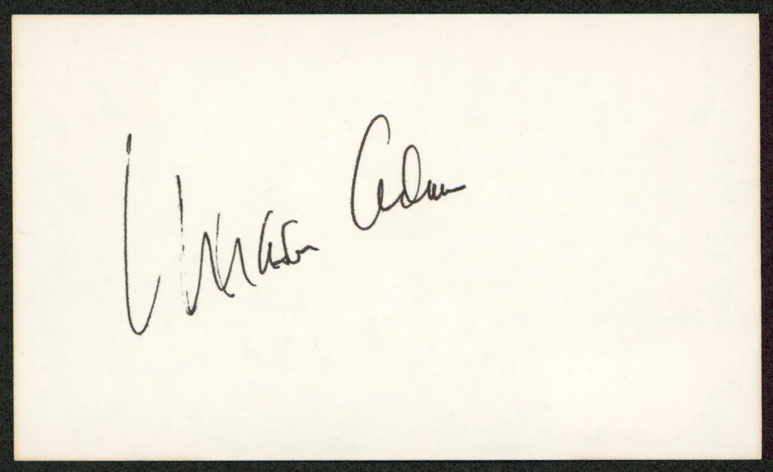 Mason Adams Son in Law Authentic Signed 3x5 Index Card Autographed BAS