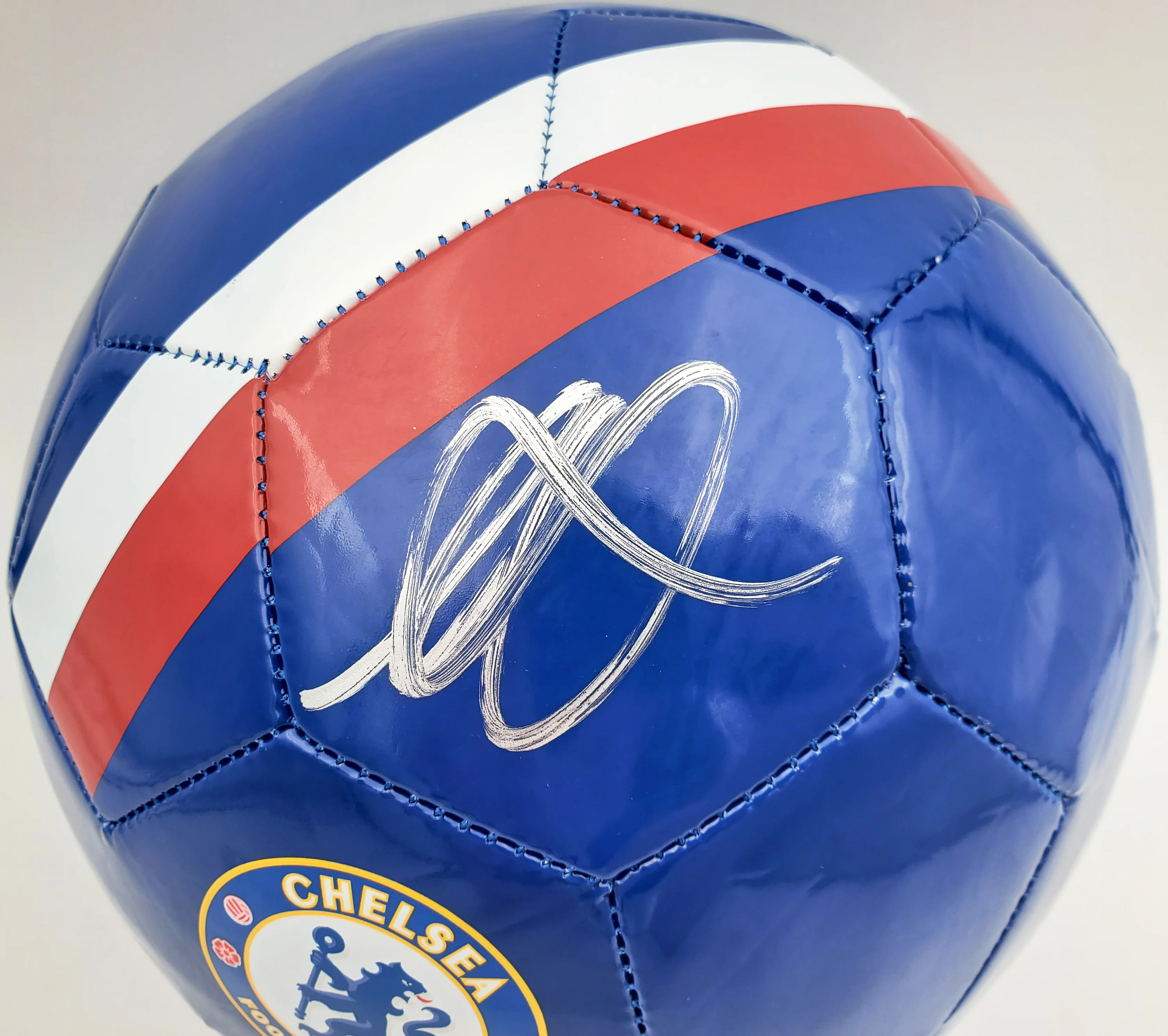Mason Mount Autographed Blue Nike Soccer Ball Chelsea F.C. Beckett BAS Stock #196467 - Image 2