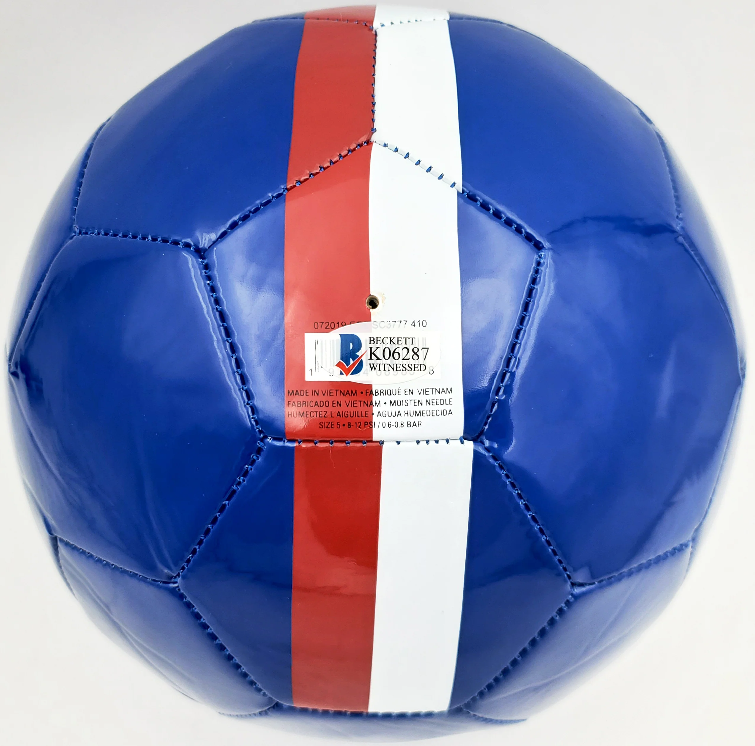 Mason Mount Autographed Blue Nike Soccer Ball Chelsea F.C. Beckett BAS Stock #196467 - Image 3