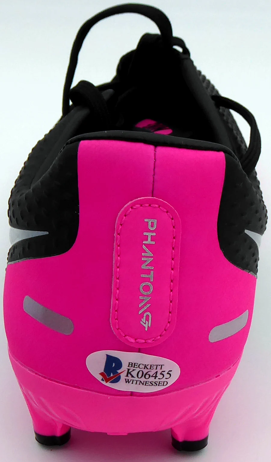 Mason Mount Autographed Blue & Pink Nike Phantom Cleat Shoe Chelsea F.C. Size 8.5 Beckett BAS #K06455 - Image 4