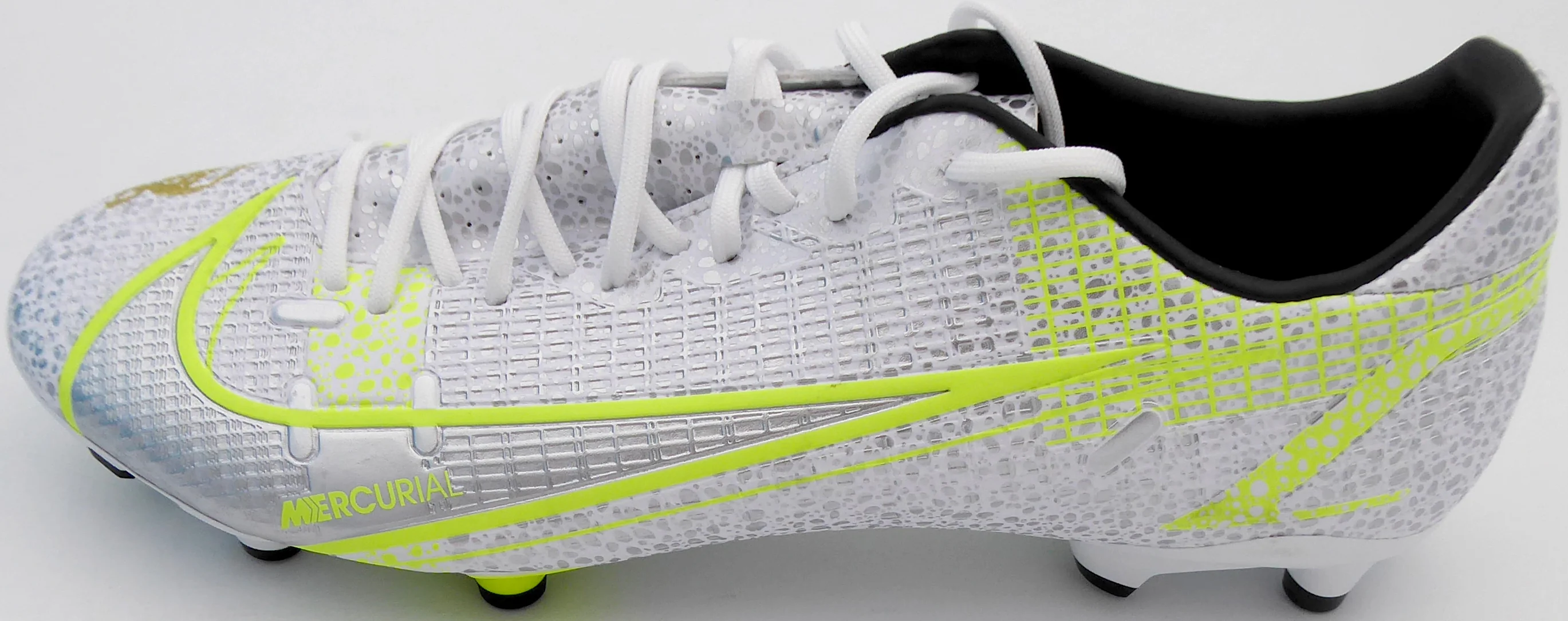 Mason Mount Autographed Silver & Yellow Nike Mercurial Cleat Shoe Chelsea F.C. Size 10 Beckett BAS #K06401 - Image 4