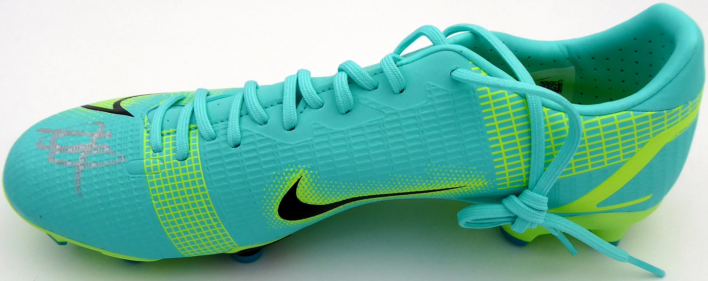 Mason Mount Autographed Teal Nike Mercurial Cleat Shoe Chelsea F.C. Size 9 Beckett BAS #K06308 - Image 2