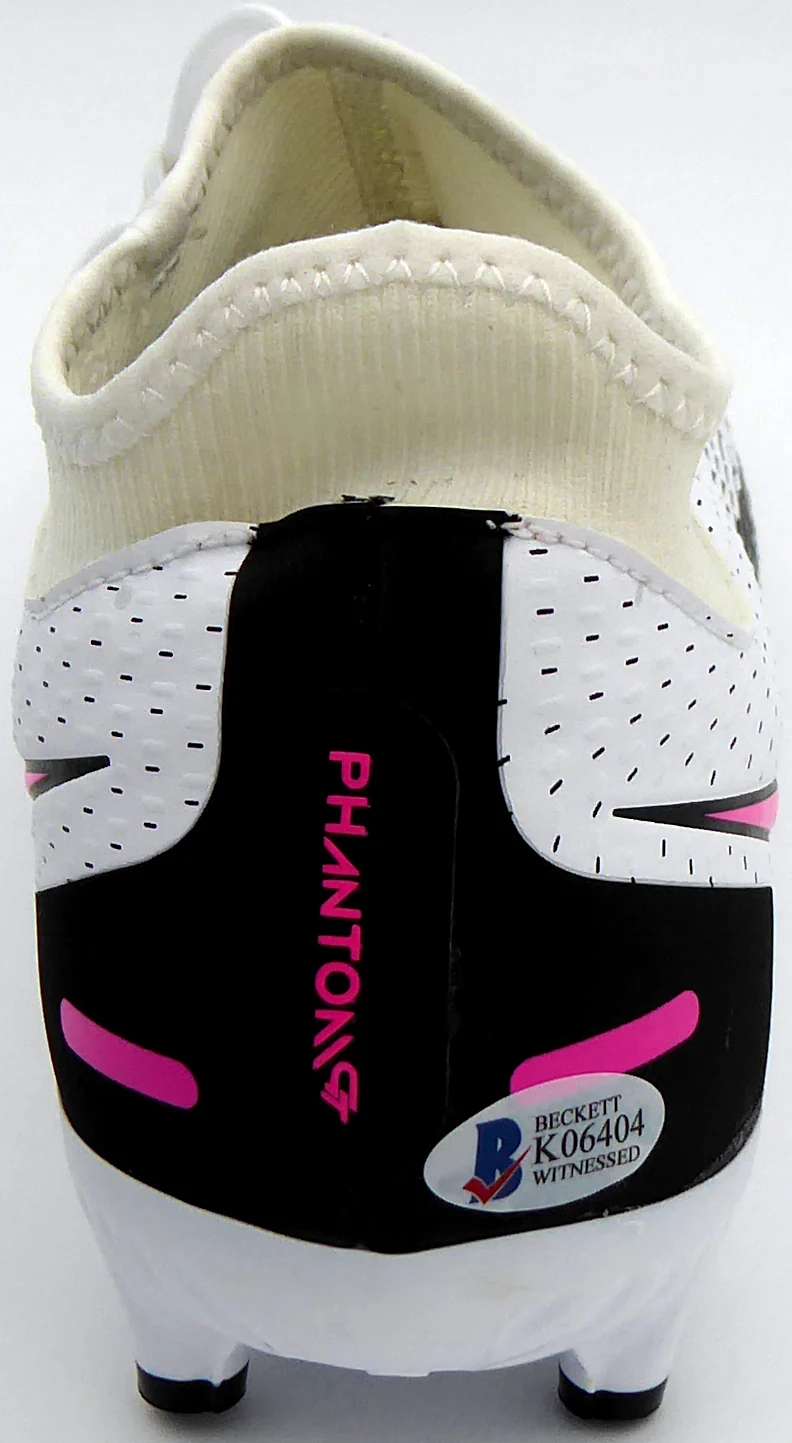 Mason Mount Autographed White & Pink Nike Phantom Cleat Shoe Chelsea F.C. Size 9.5 Beckett BAS #K06404 - Image 5