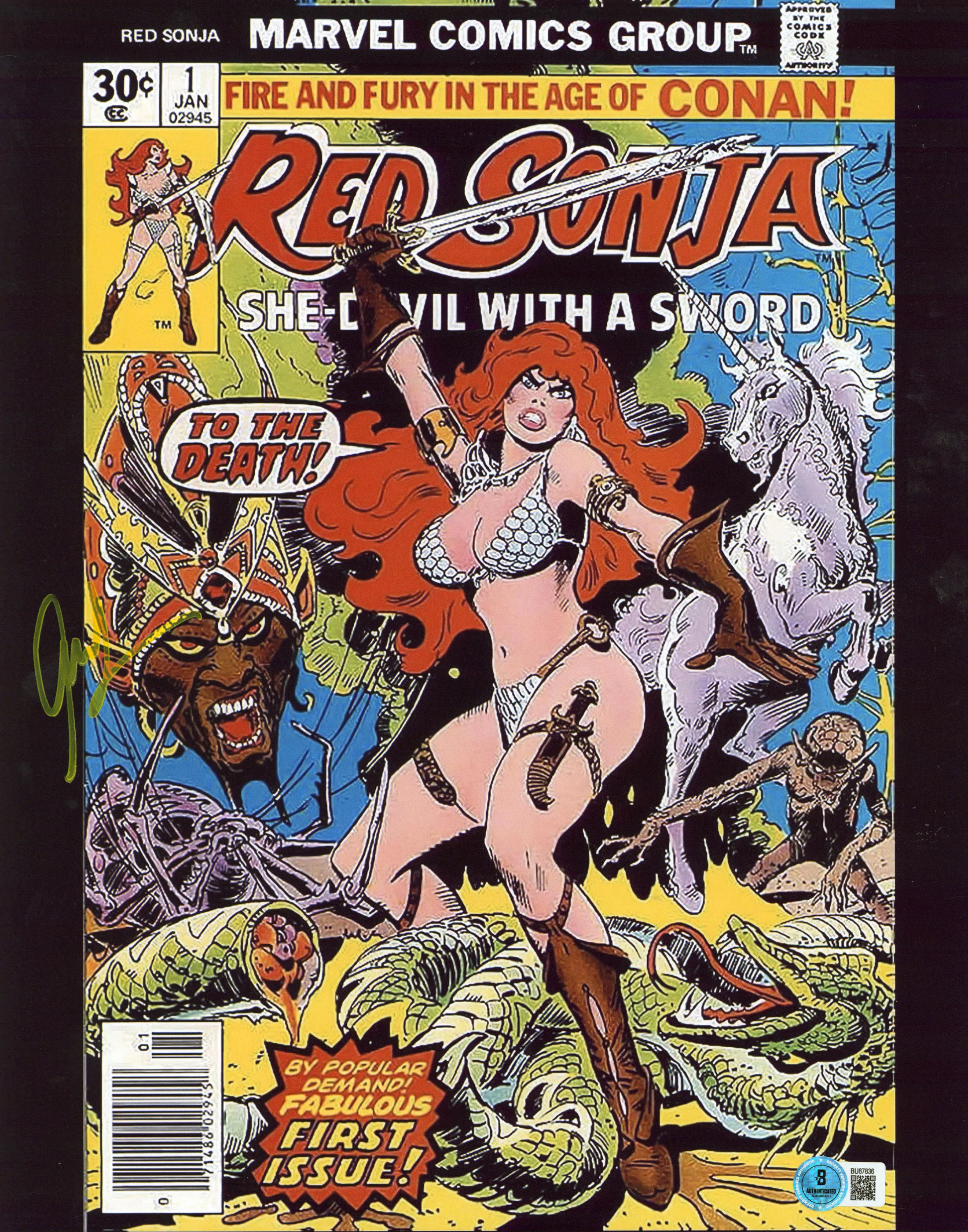 Matilda Lutz Red Sonja Authentic Signed 11x14 Vertical Photo BAS #BU87836