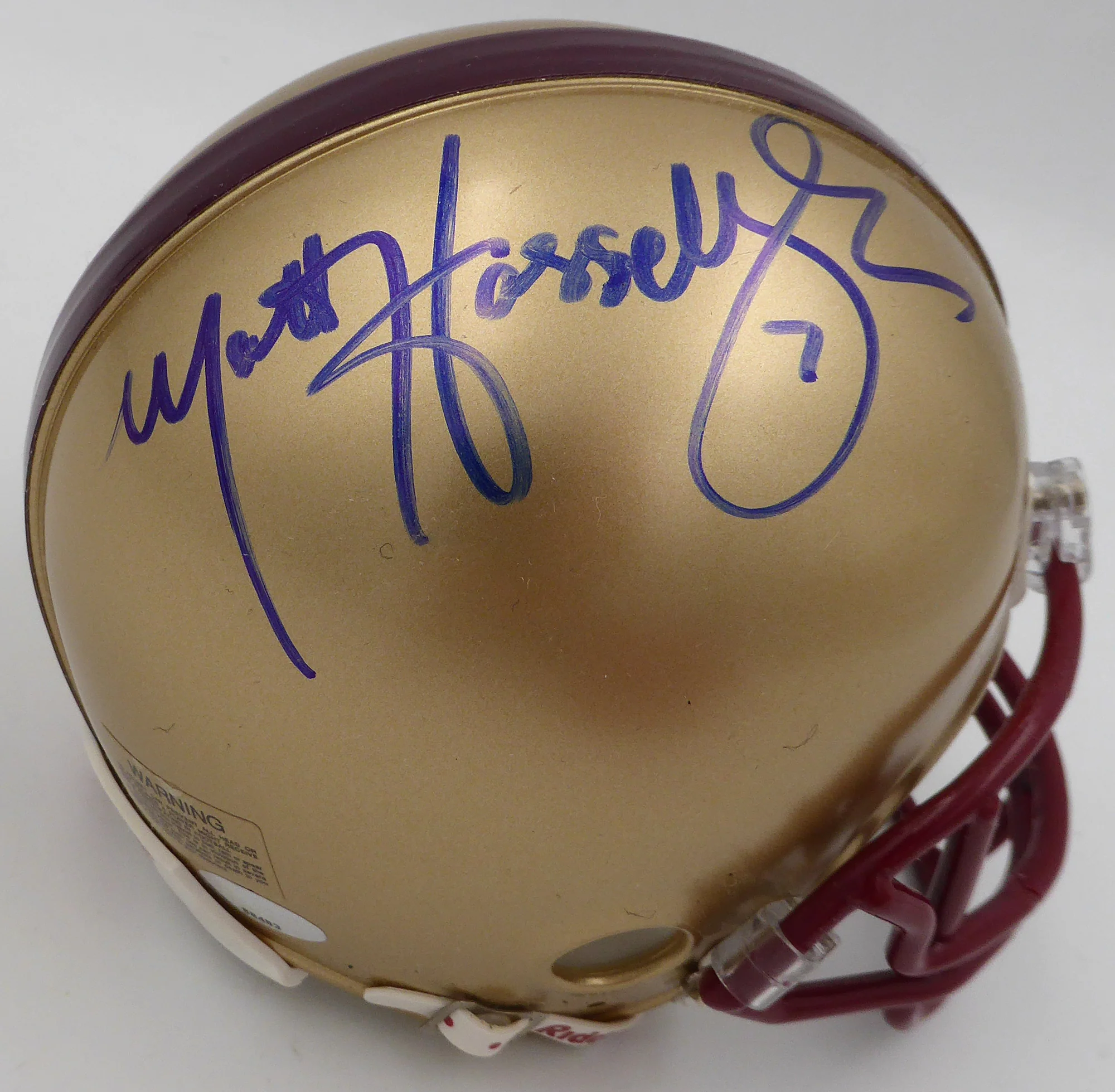 Matt Hasselbeck Autographed Boston College Eagles Mini Helmet MCS Holo #88463 - Image 2