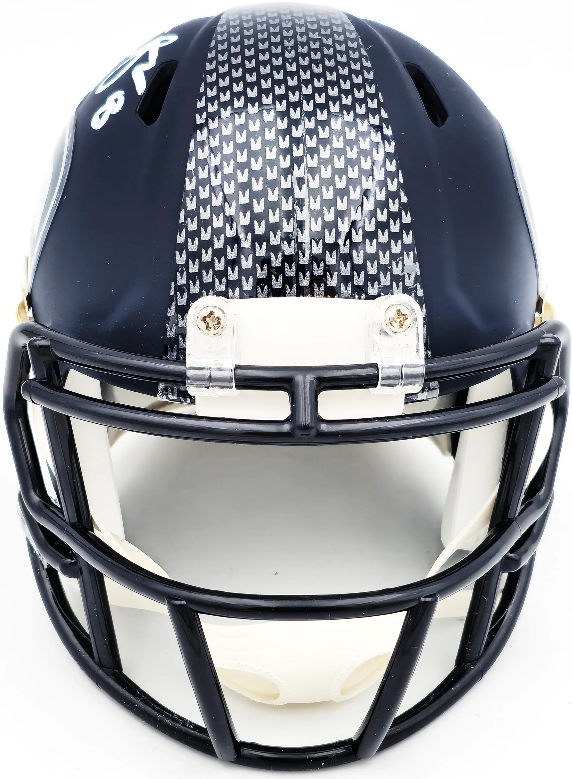 Matt Hasselbeck Autographed Seattle Seahawks Blue Speed Mini Helmet Beckett BAS Witness Stock #230081 - Image 3
