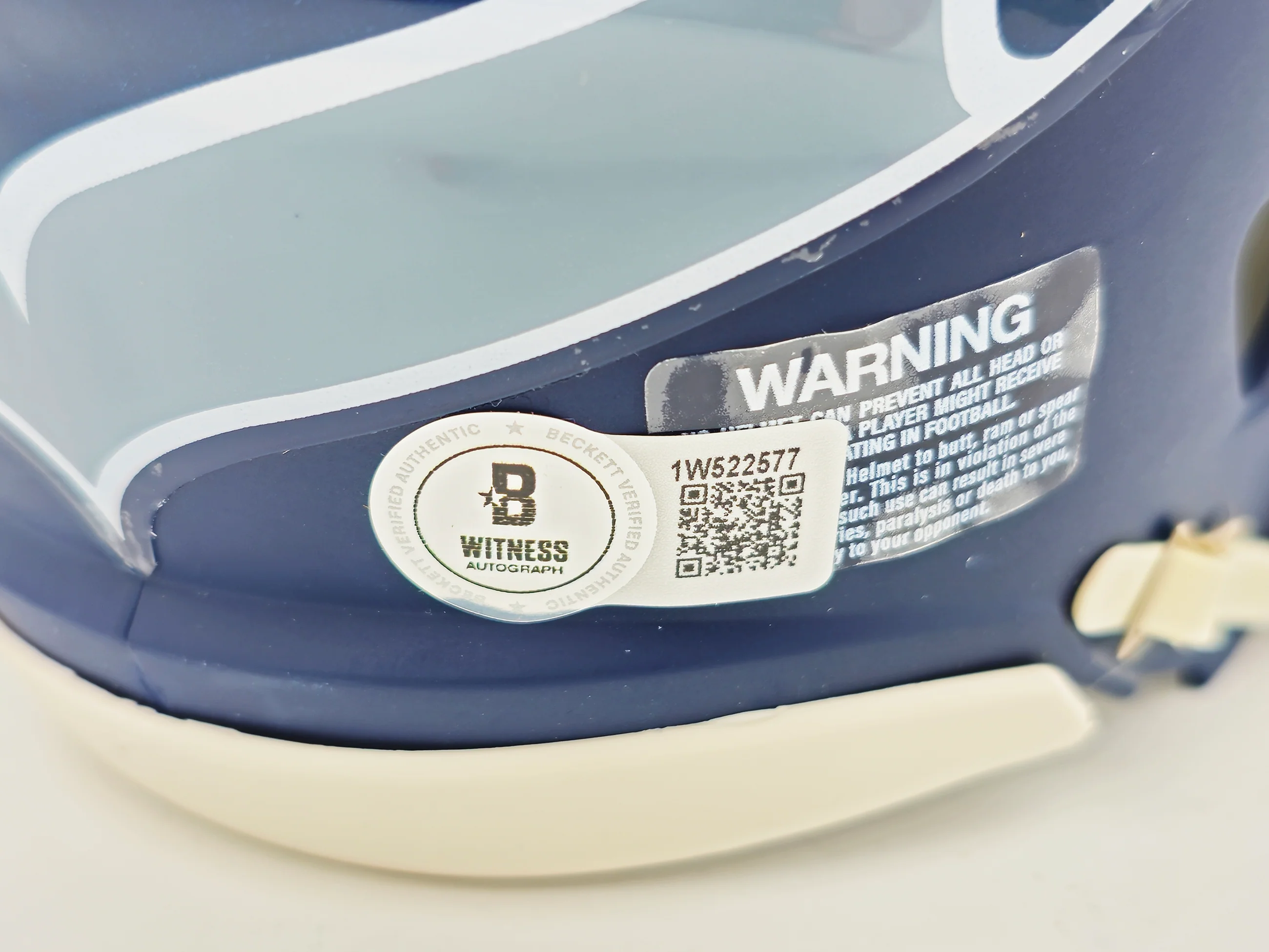 Matt Hasselbeck Autographed Seattle Seahawks Blue Speed Mini Helmet Beckett BAS Witness Stock #230081 - Image 5