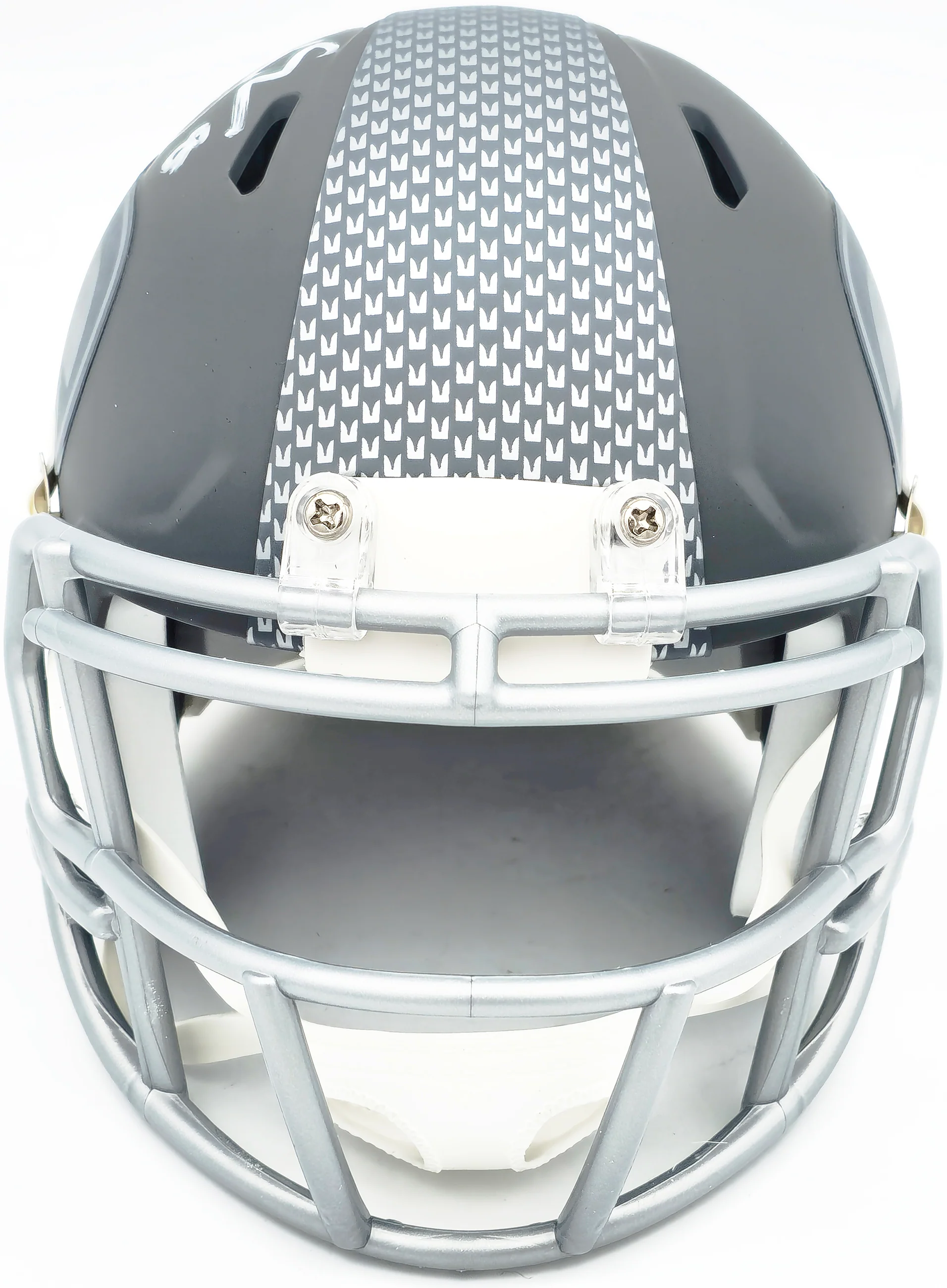 Matt Hasselbeck Autographed Seattle Seahawks Slate Gray Speed Mini Helmet Beckett BAS Witness Stock #230082 - Image 3