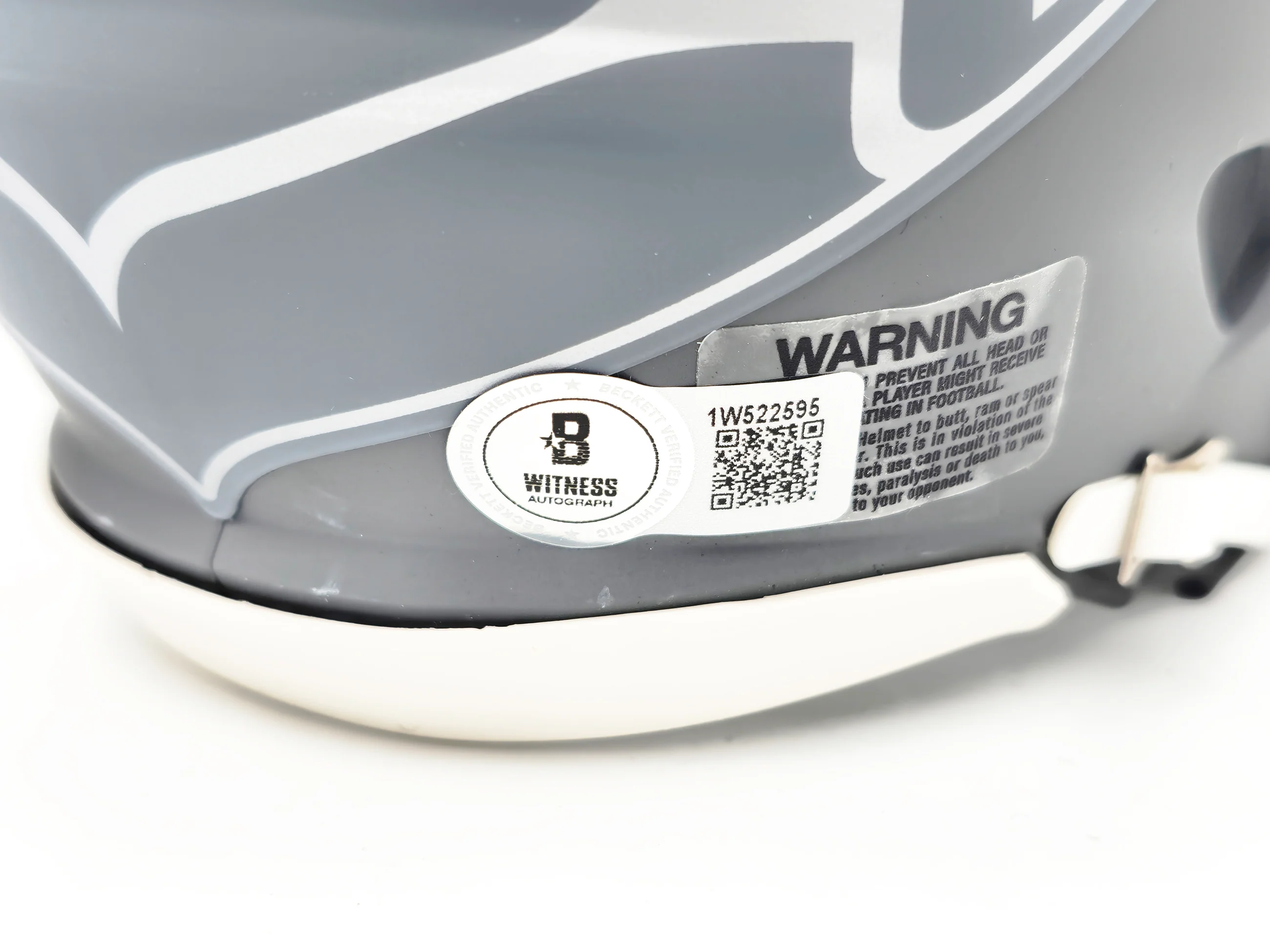 Matt Hasselbeck Autographed Seattle Seahawks Slate Gray Speed Mini Helmet Beckett BAS Witness Stock #230082 - Image 5