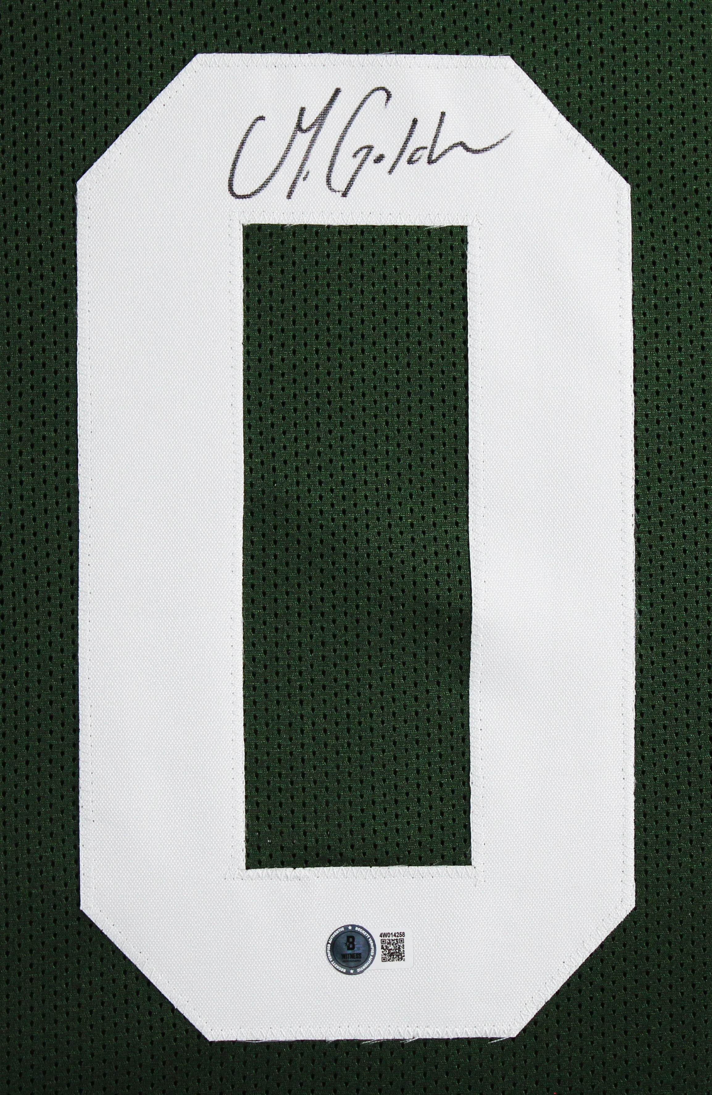 Matthew Golden Authentic Signed Green Pro Style Framed Jersey BAS Witnessed 2 - Image 3