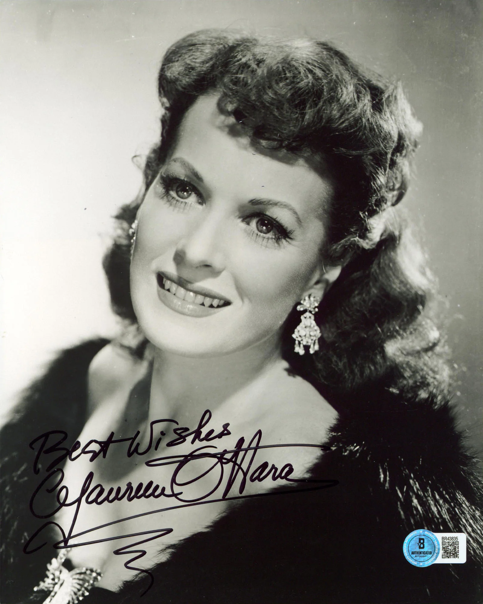 Maureen O'Hara Only The Lonely "Best Wishes" Signed 8x10 Photo BAS #BR43835 - Image 2