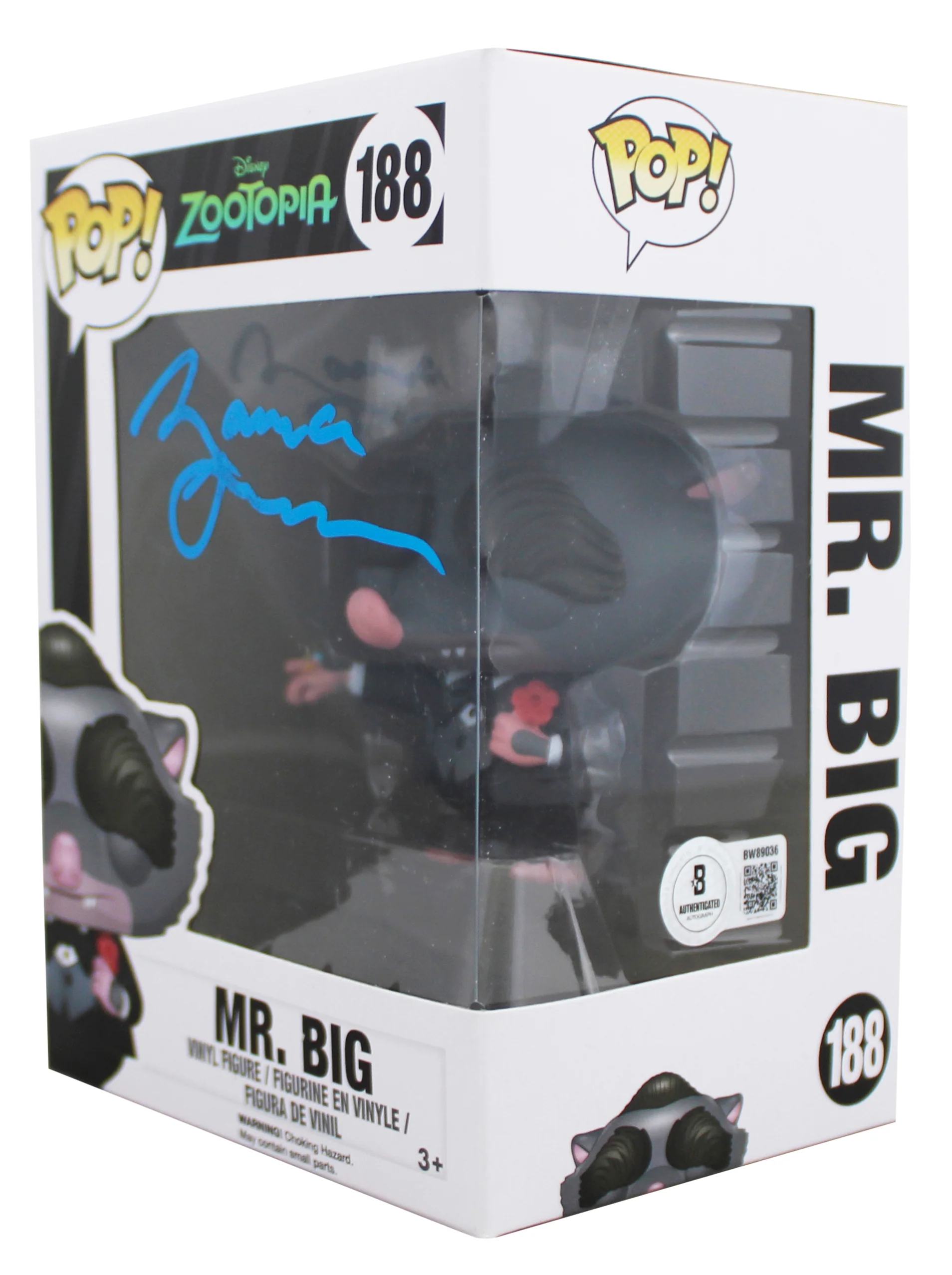 Maurice LaMarche Zootopia Signed Mr. Big #188 Funko Pop Figure BAS #BW89036 - Image 3