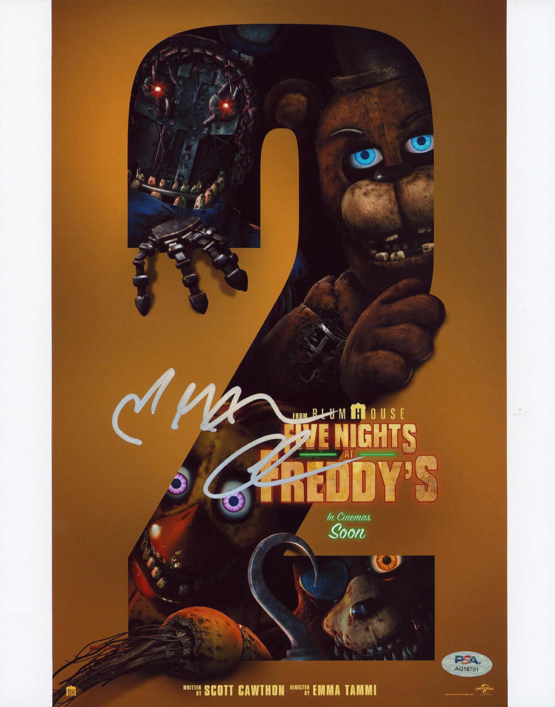 Mckenna Grace Five Nights at Freddy's 2 Authentic Signed 11x14 Photo PSA AQ16791 - Image 2
