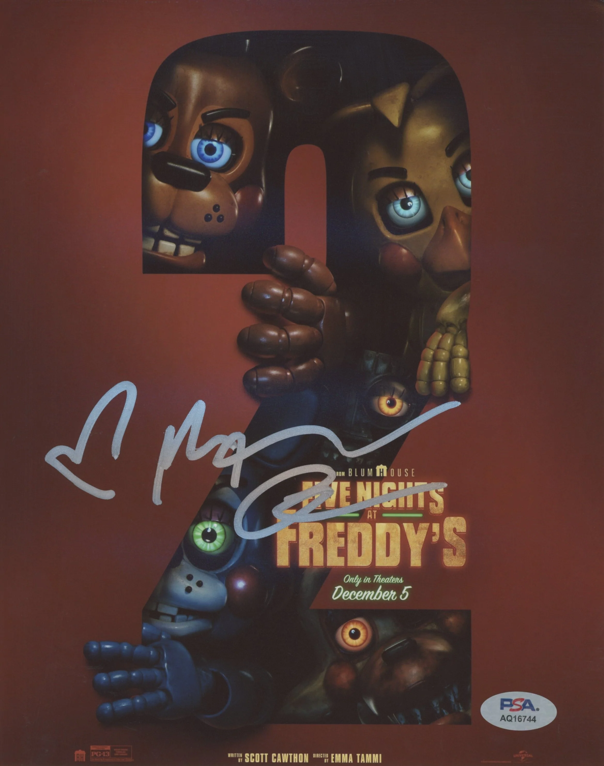 Mckenna Grace Five Nights at Freddy's 2 Authentic Signed 8x10 Photo PSA AQ16744