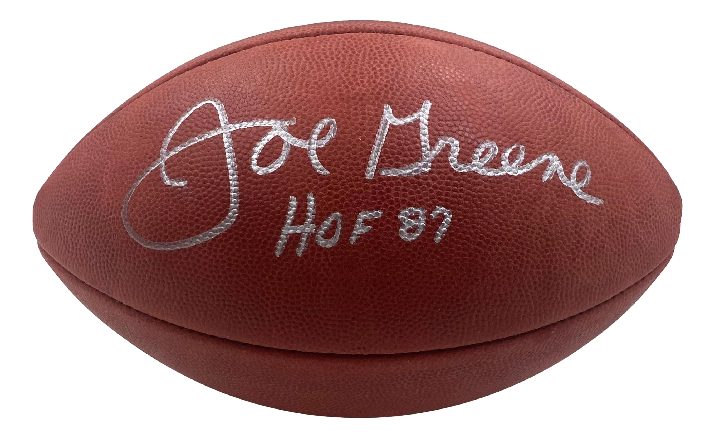 Mean Joe Greene Steelers Signed Wilson Super Bowl XIII Duke Football HOF 87 BAS - Image 5