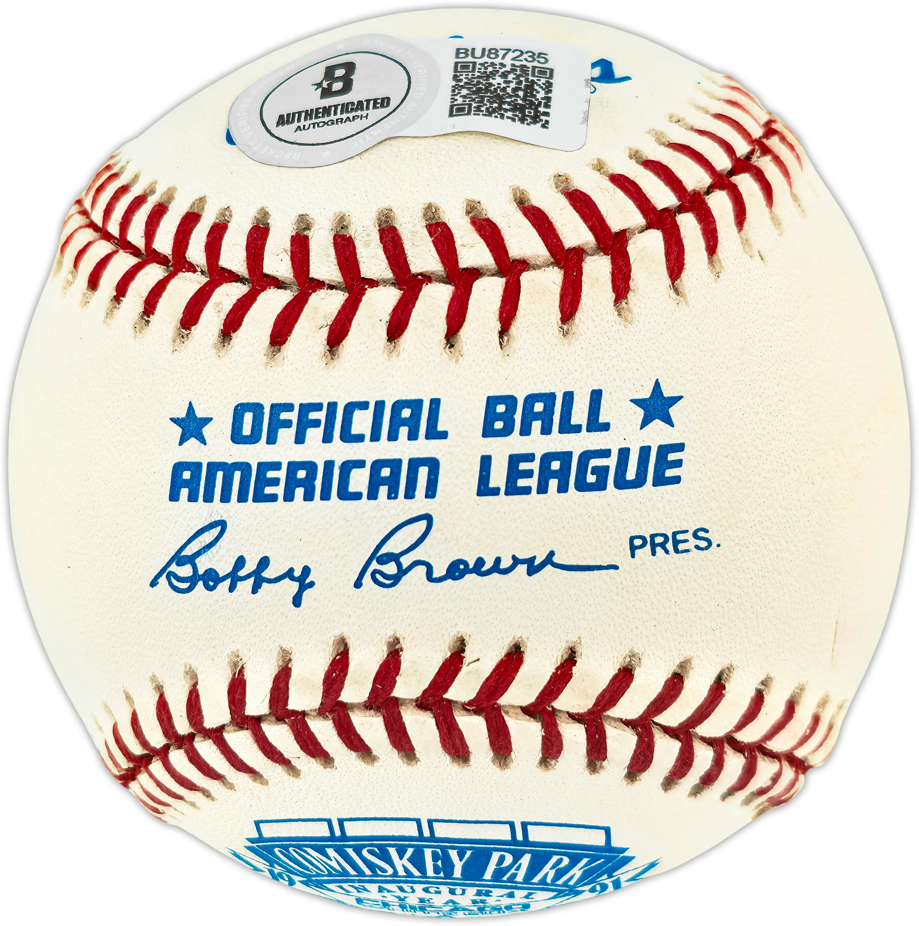 Mel Allen Autographed Official AL Baseball New York Yankees "HOF 1978" Beckett BAS QR #BU87235 - Image 3