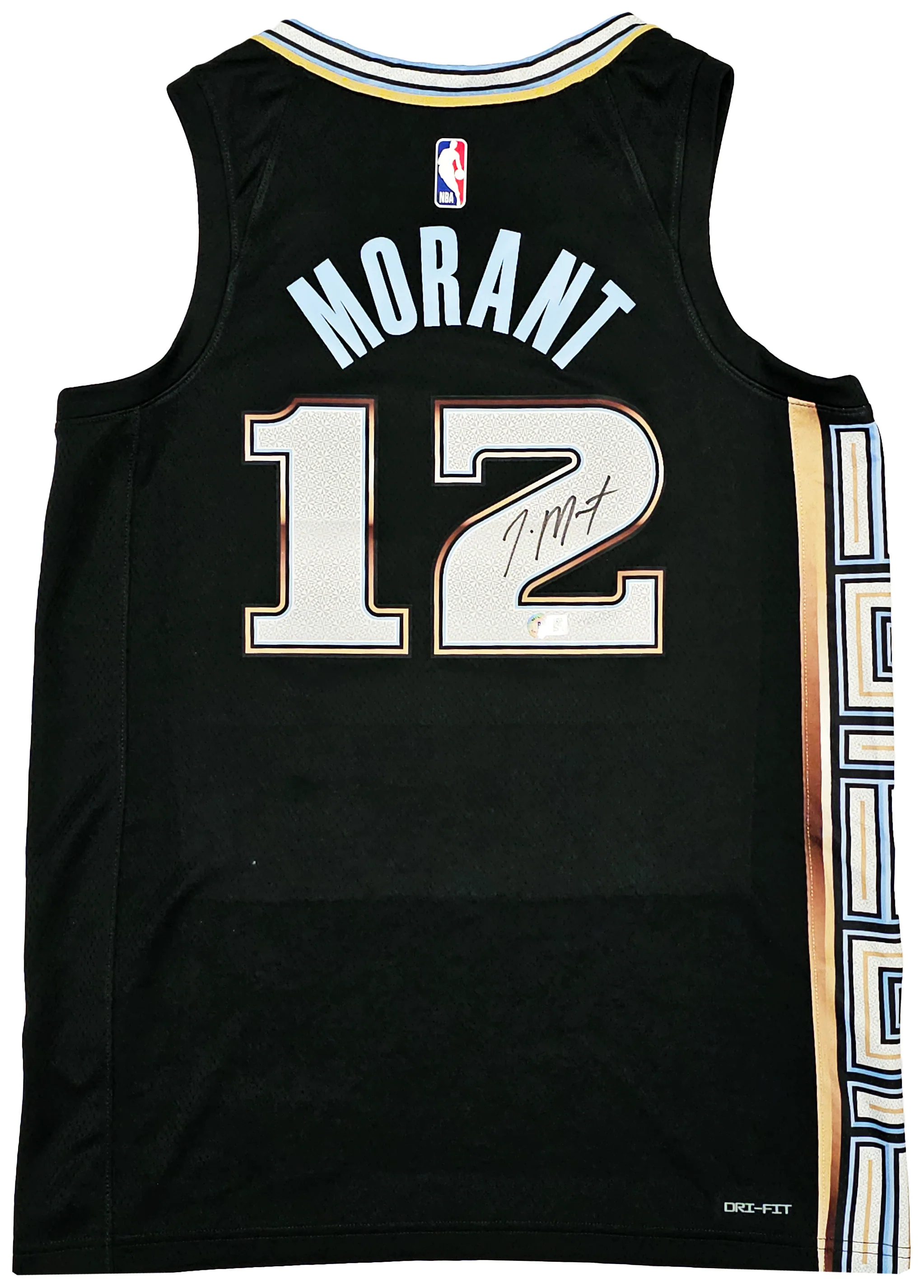 Memphis Grizzlies Ja Morant Autographed Black Nike City Edition Swingman Jersey Size 48 Beckett BAS QR Stock #218585 - Image 2