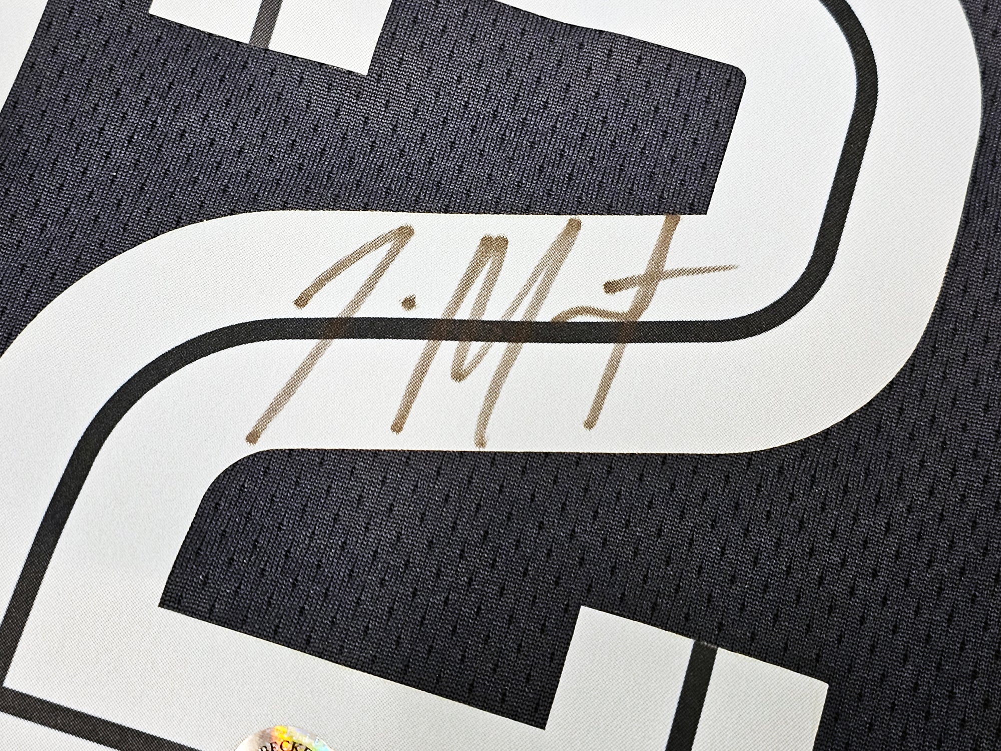 Memphis Grizzlies Ja Morant Autographed Dark Blue Nike Icon Edition Swingman Jersey Size 52 Beckett BAS QR Stock #218579 - Image 4