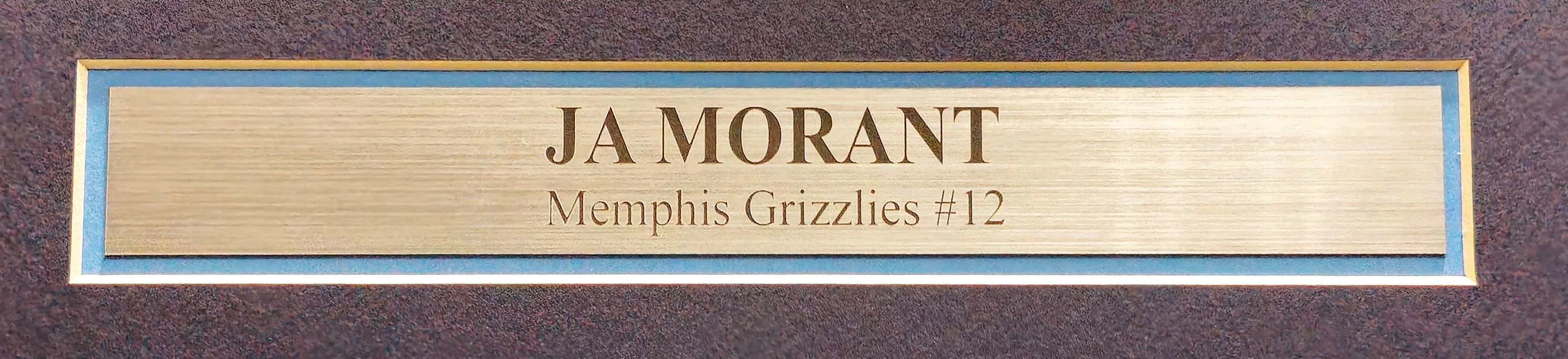 Memphis Grizzlies Ja Morant Autographed Framed Light Blue Fanatics Jersey "ROY 20" Beckett BAS QR Stock #212659 - Image 5