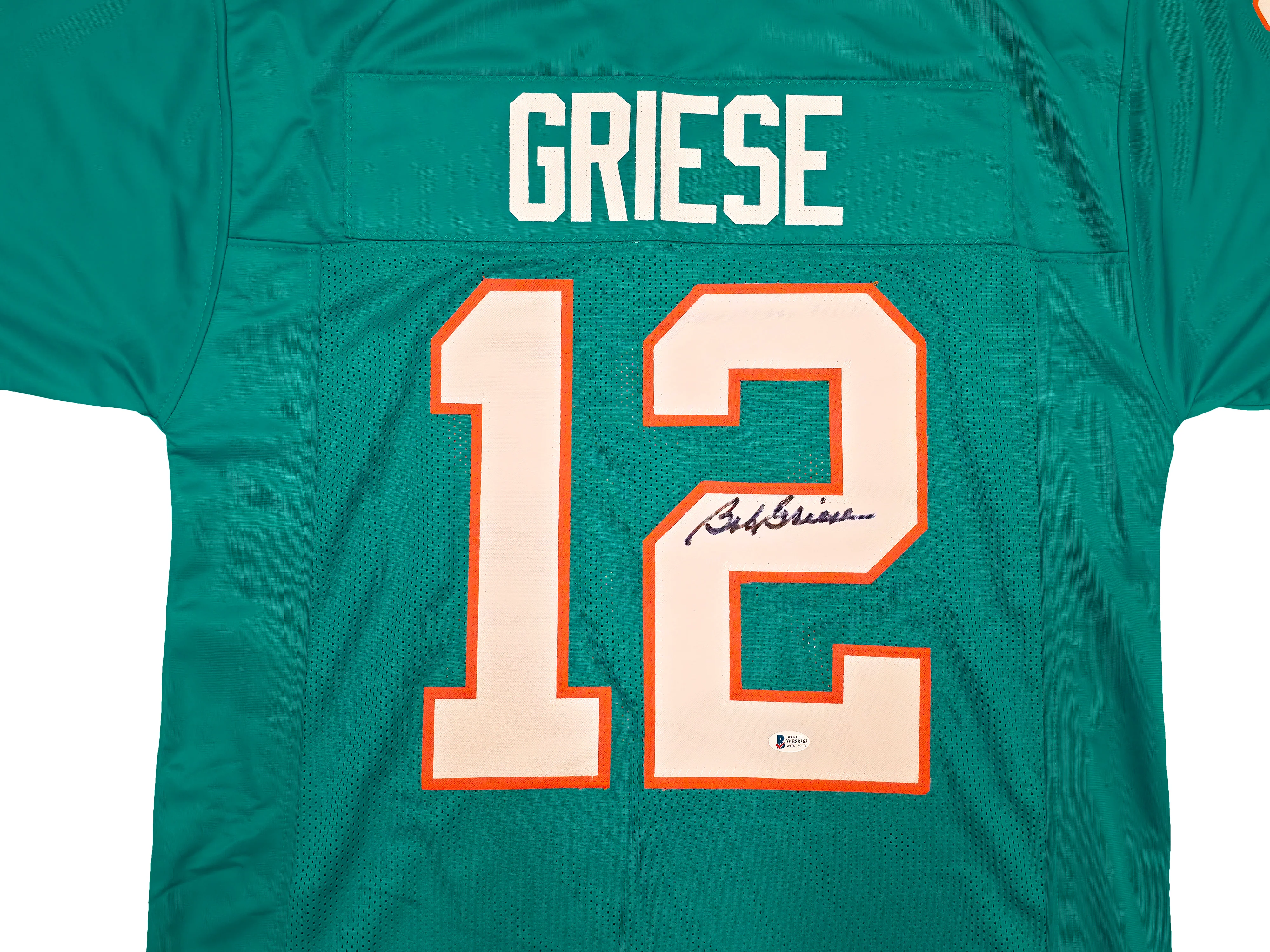 Miami Dolphins Bob Griese Autographed Teal Jersey Beckett BAS Witness Stock #256900 - Image 3