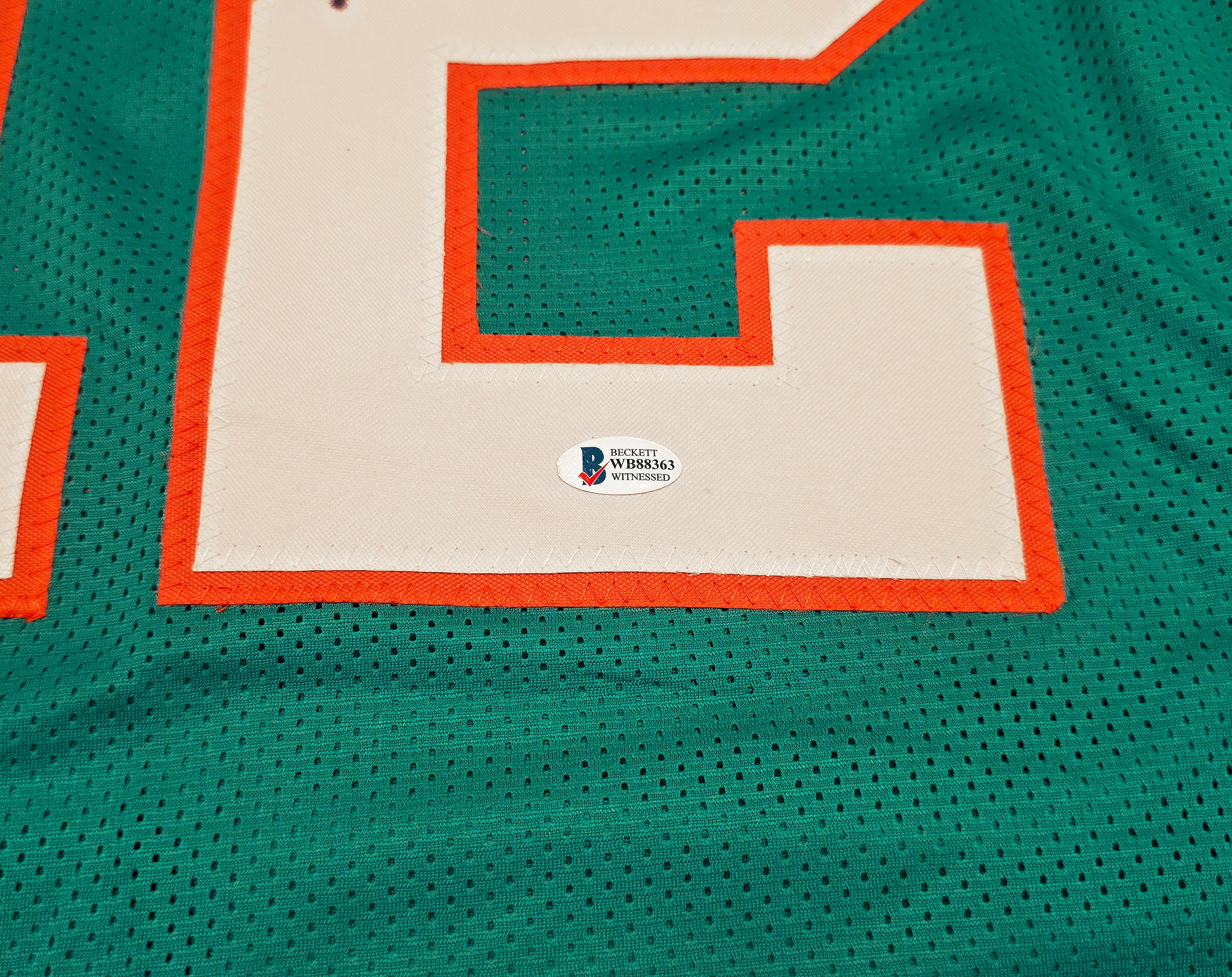 Miami Dolphins Bob Griese Autographed Teal Jersey Beckett BAS Witness Stock #256900 - Image 5