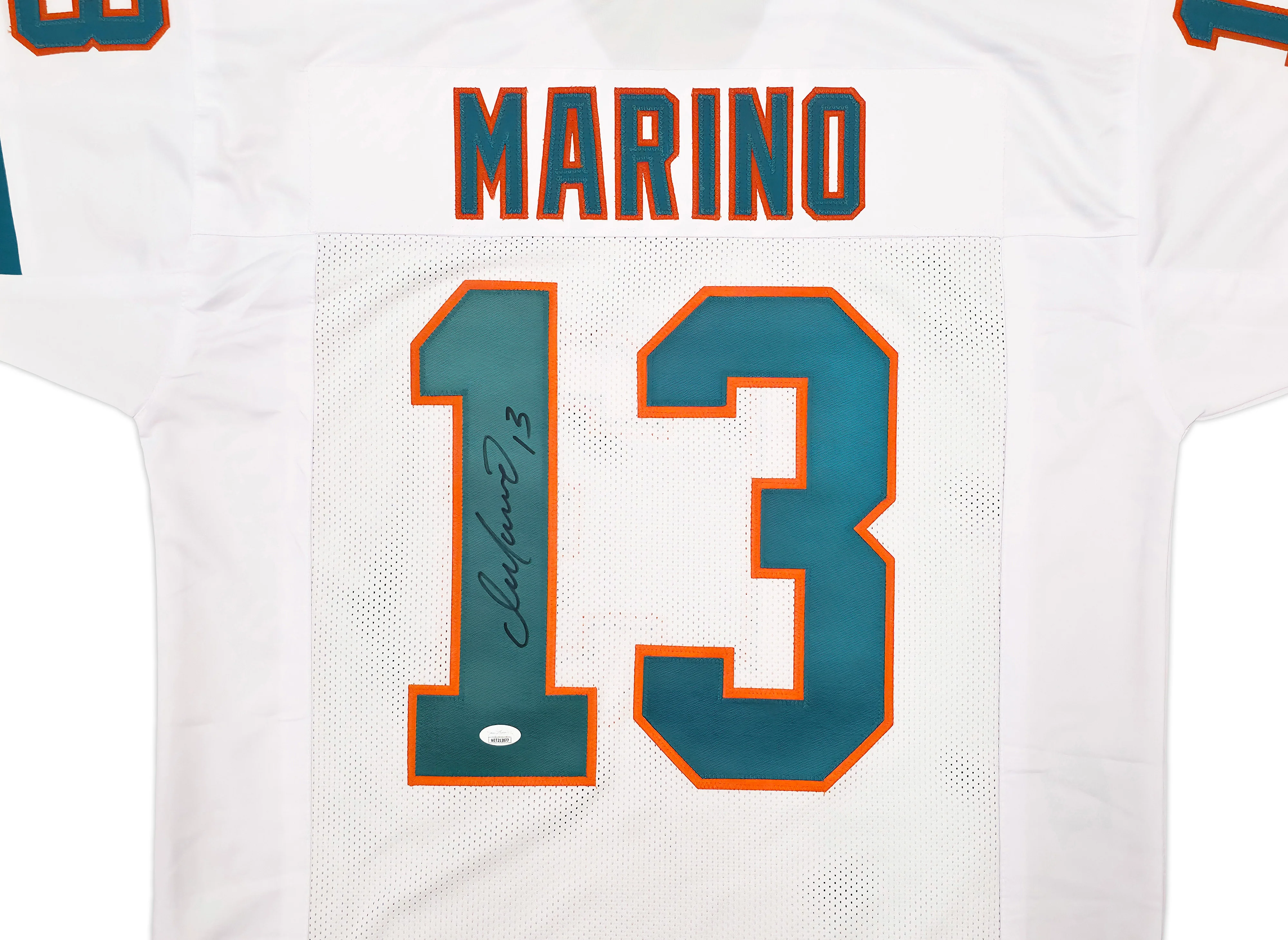 Miami Dolphins Dan Marino Autographed White Jersey JSA Stock #239851 - Image 3