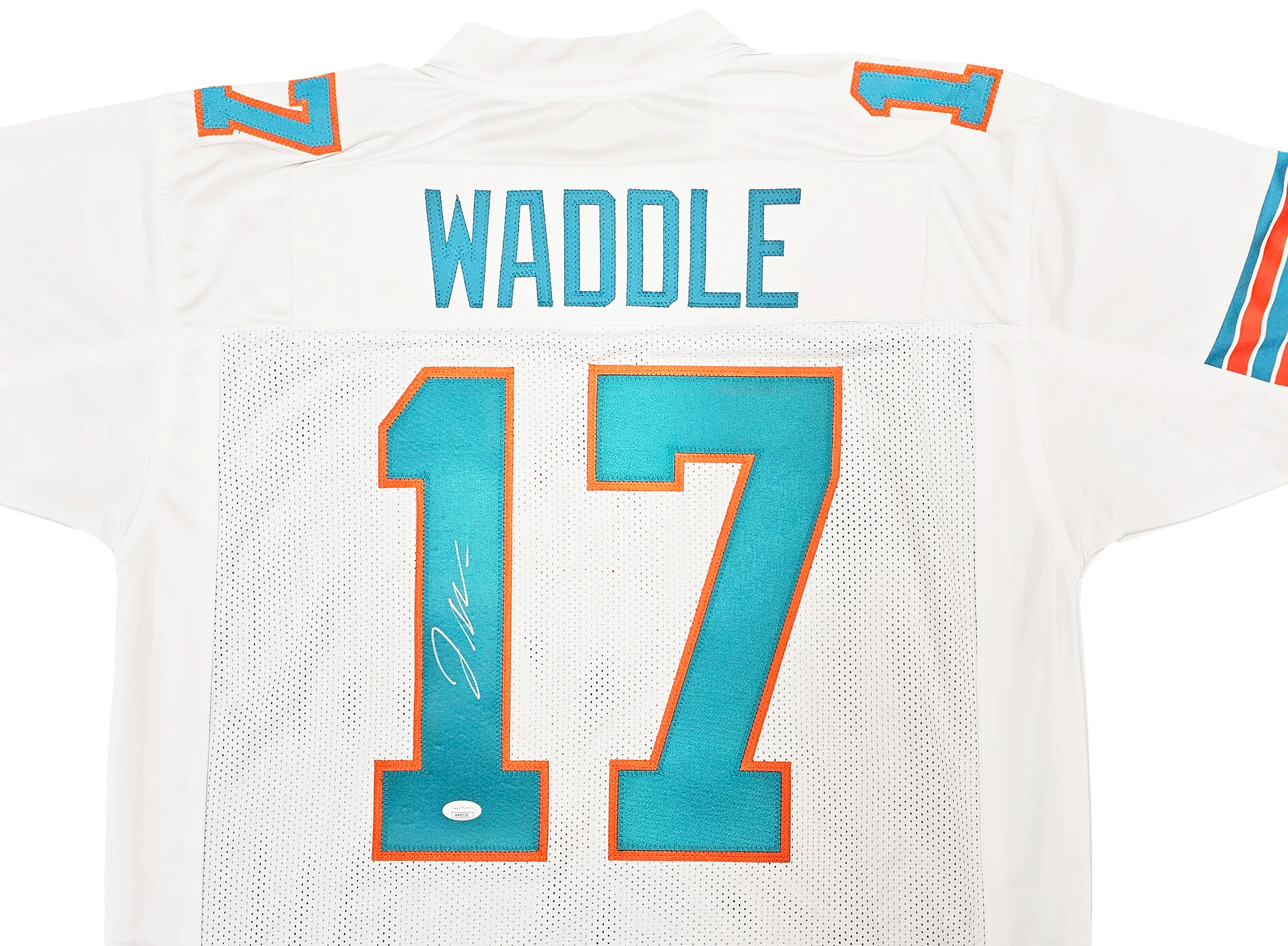 Miami Dolphins Jaylen Waddle Autographed White Jersey JSA Stock #222823 - Image 3