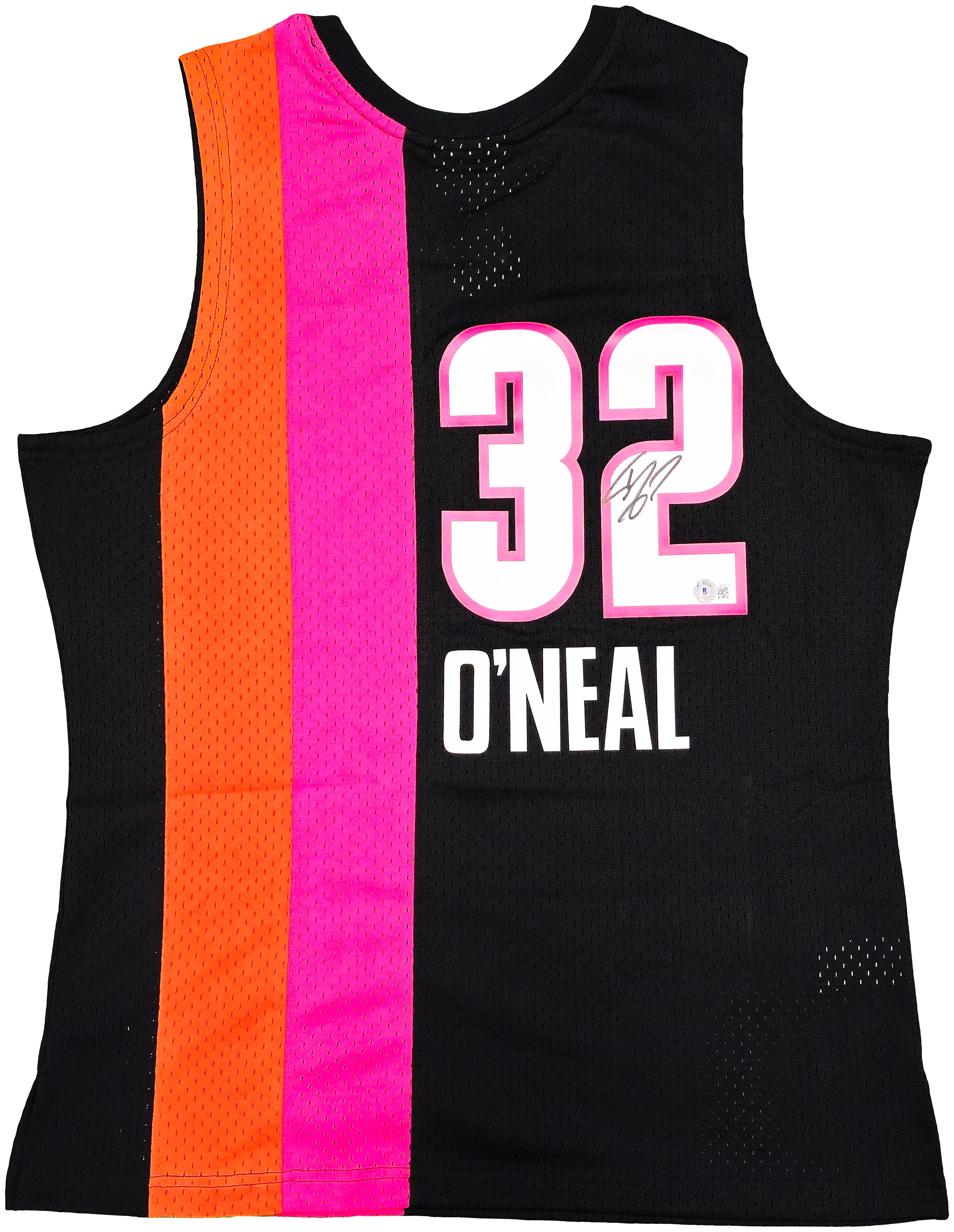 Miami Heat Shaquille Shaq O'Neal Autographed Black Authentic Mitchell & Ness 2005-06 HWC Swingman Jersey Size L Beckett BAS Witness Stock #235523 - Image 2