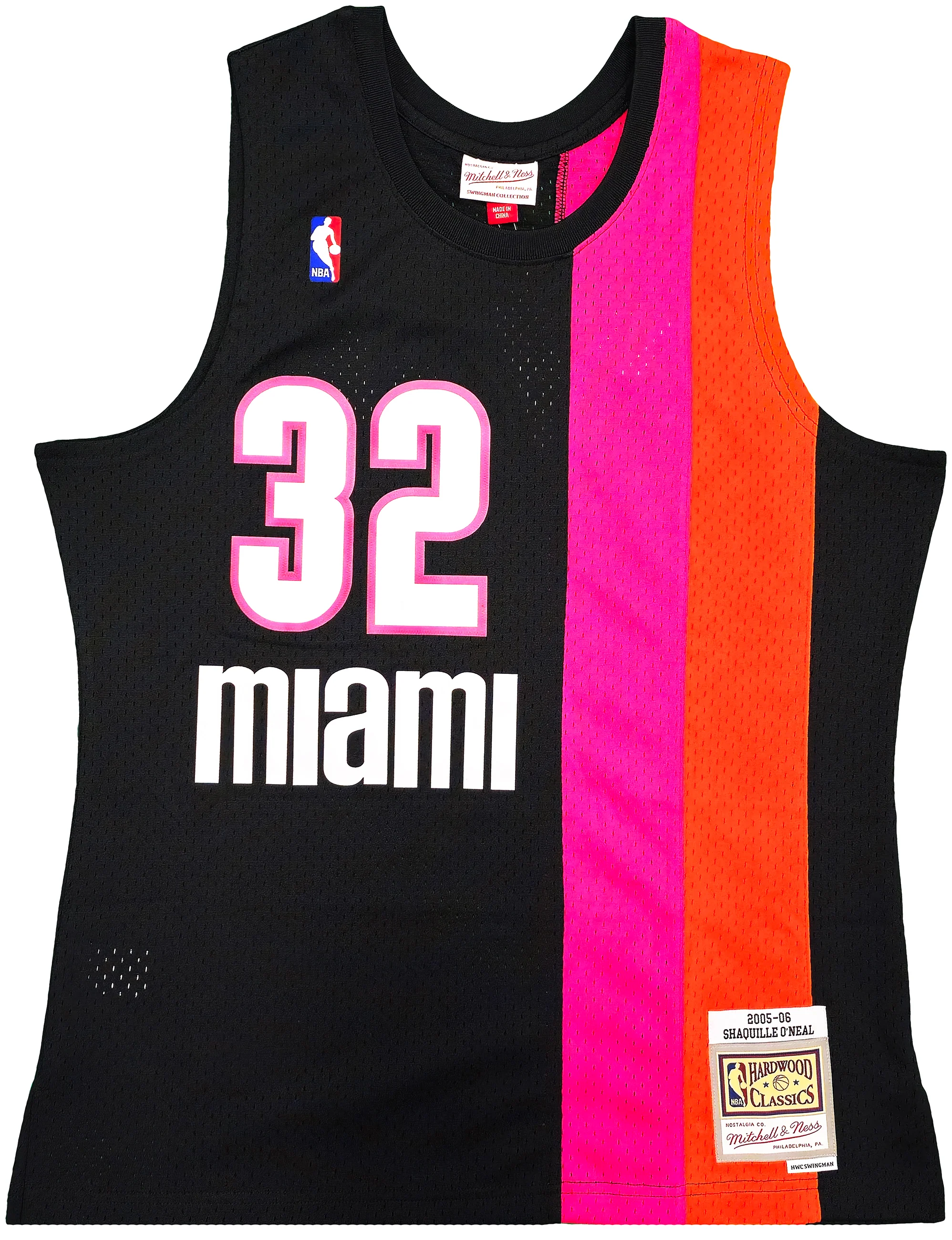 Miami Heat Shaquille Shaq O'Neal Autographed Black Authentic Mitchell & Ness 2005-06 HWC Swingman Jersey Size L Beckett BAS Witness Stock #235523 - Image 5