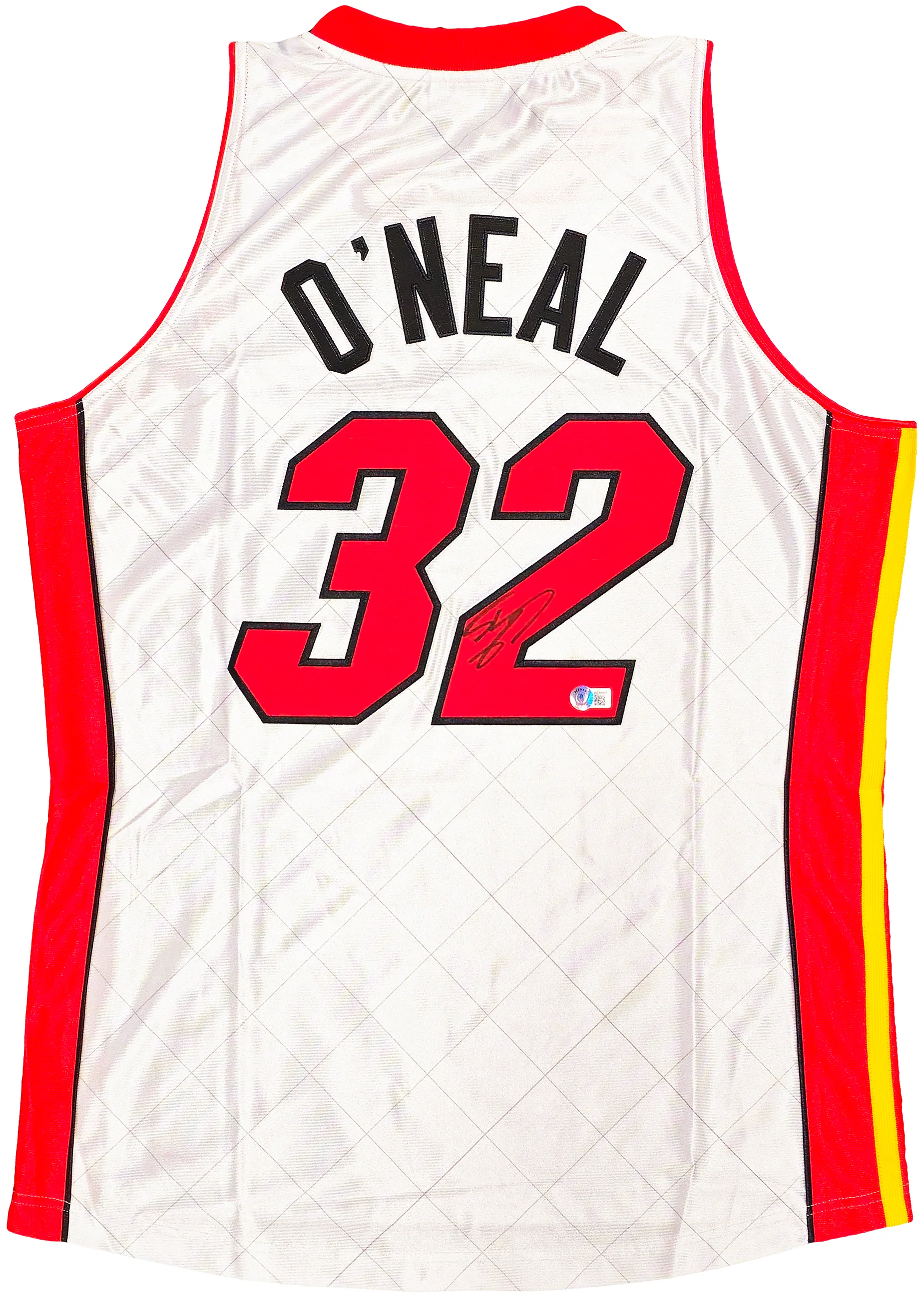 Miami Heat Shaquille Shaq O'Neal Autographed Silver Authentic Mitchell & Ness 2005-06 HWC Swingman NBA 75th Anniversary Platinum Jersey Size L Beckett BAS Witness Stock #235524 - Image 2