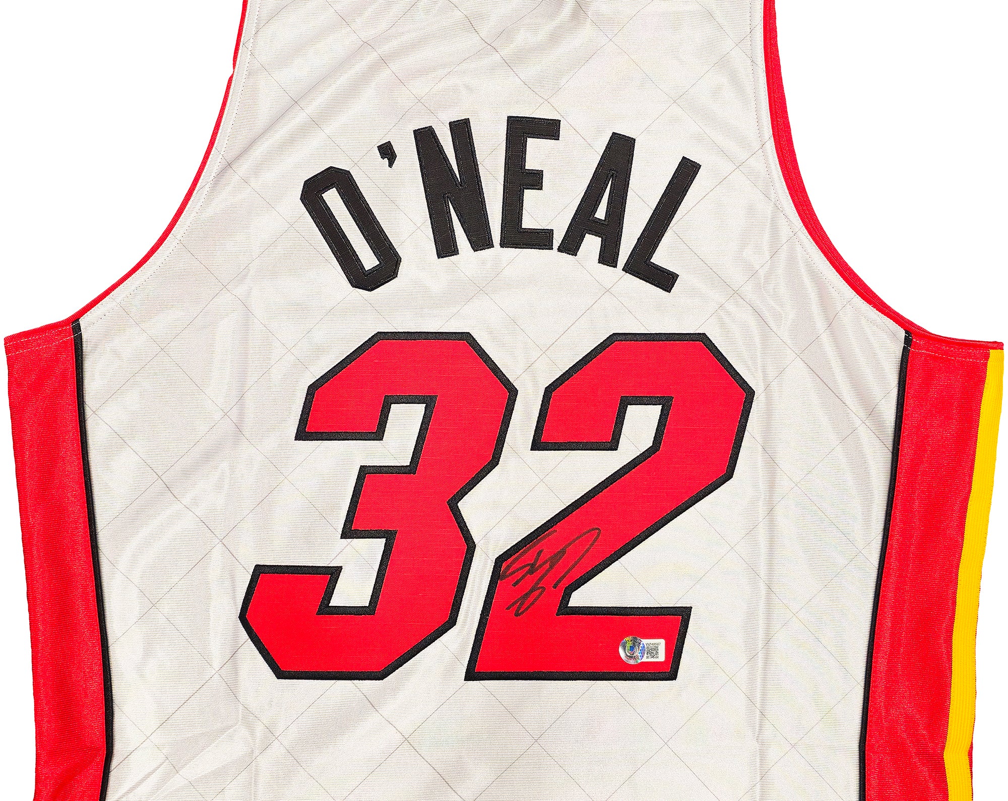 Miami Heat Shaquille Shaq O'Neal Autographed Silver Authentic Mitchell & Ness 2005-06 HWC Swingman NBA 75th Anniversary Platinum Jersey Size L Beckett BAS Witness Stock #235524 - Image 3