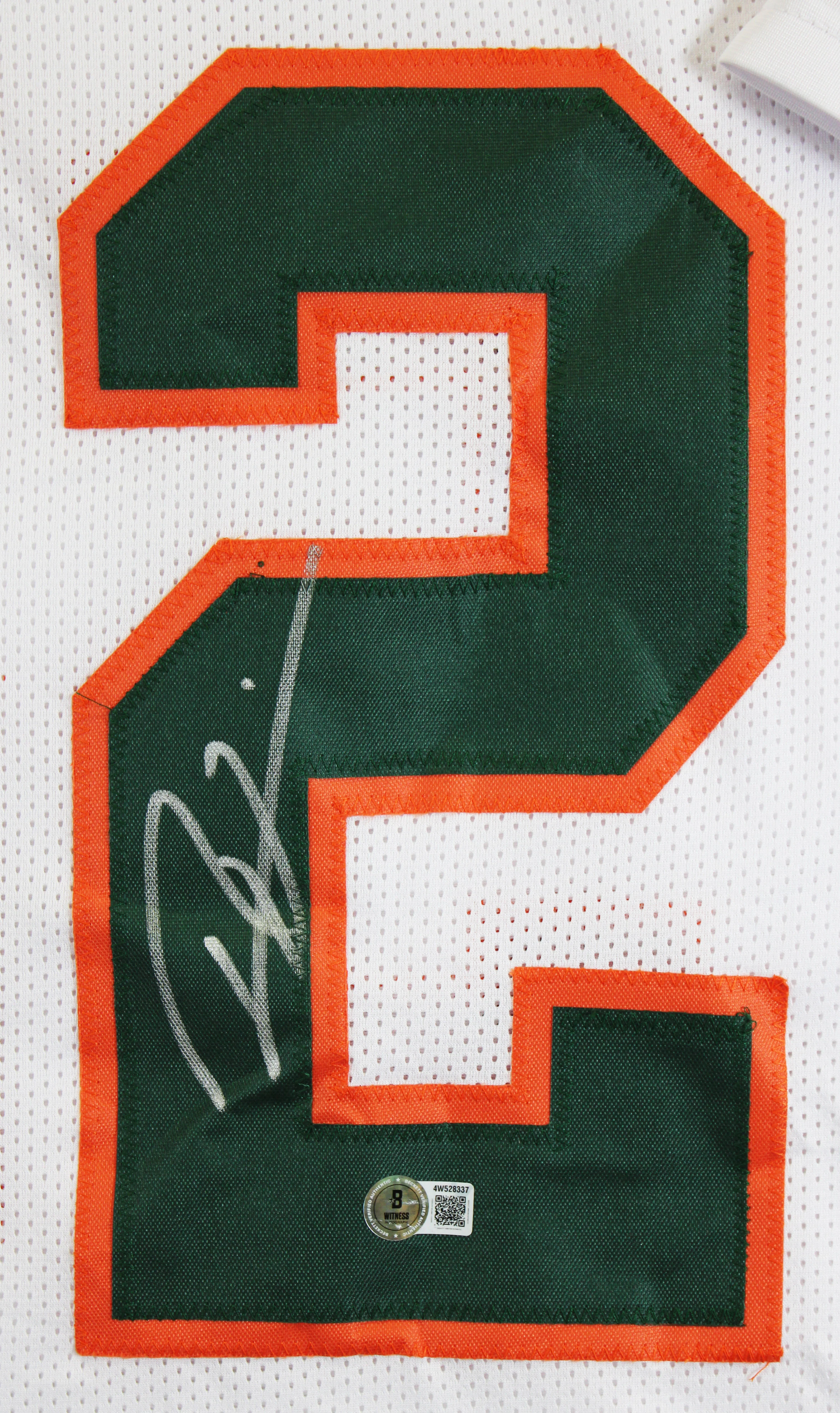 Miami Ray Lewis Authentic Signed White Pro Style Framed Jersey BAS Witnessed - Image 3