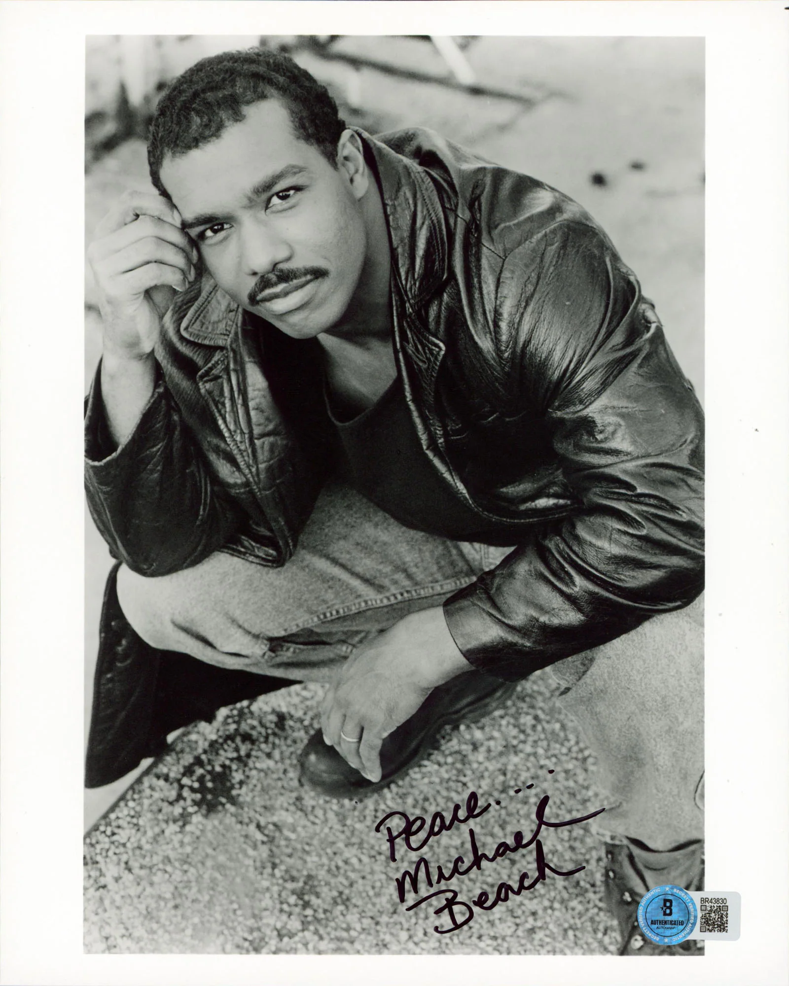Michael Beach The Perfect Couple "Peace" Signed 8x10 Vertical Photo BAS #BR43830 - Image 2