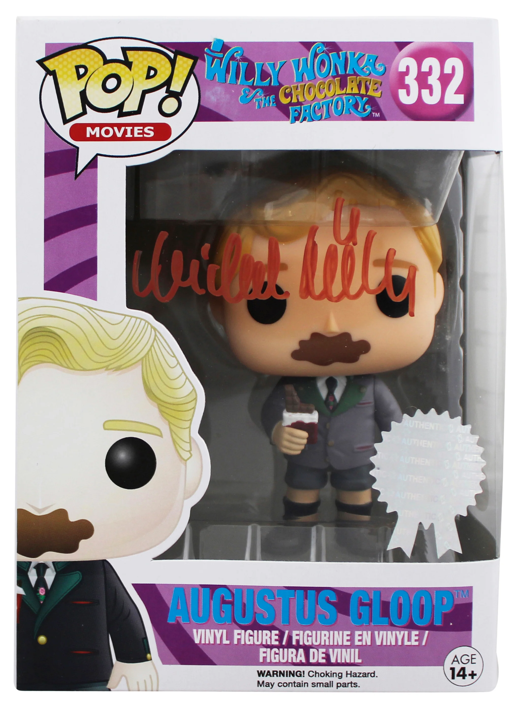 Michael Bellner Willy Wonka Signed Augustus Gloop Funko Pop Vinyl Figure JSA - Image 2